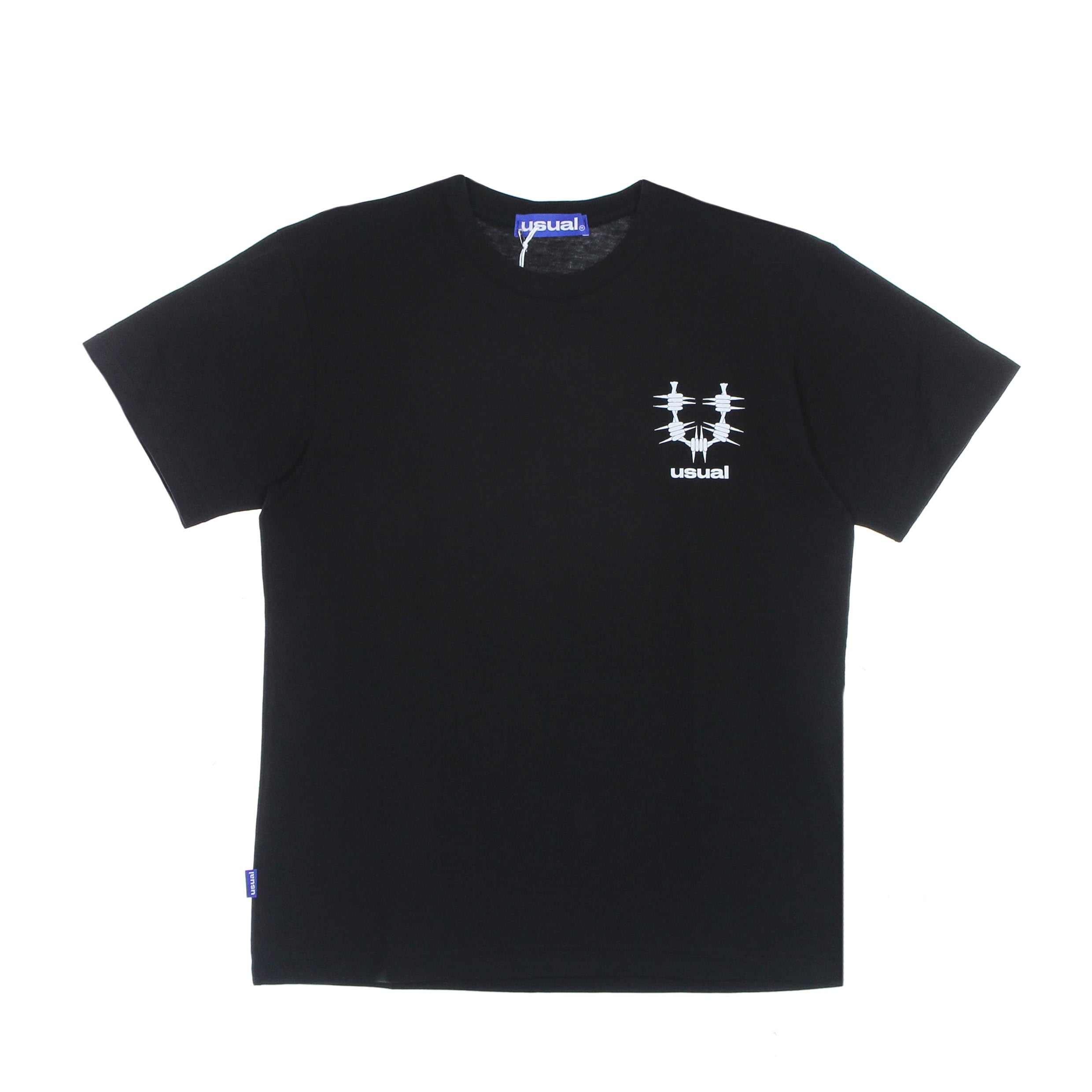 Usual, Maglietta Uomo Minilogo Tee, Black