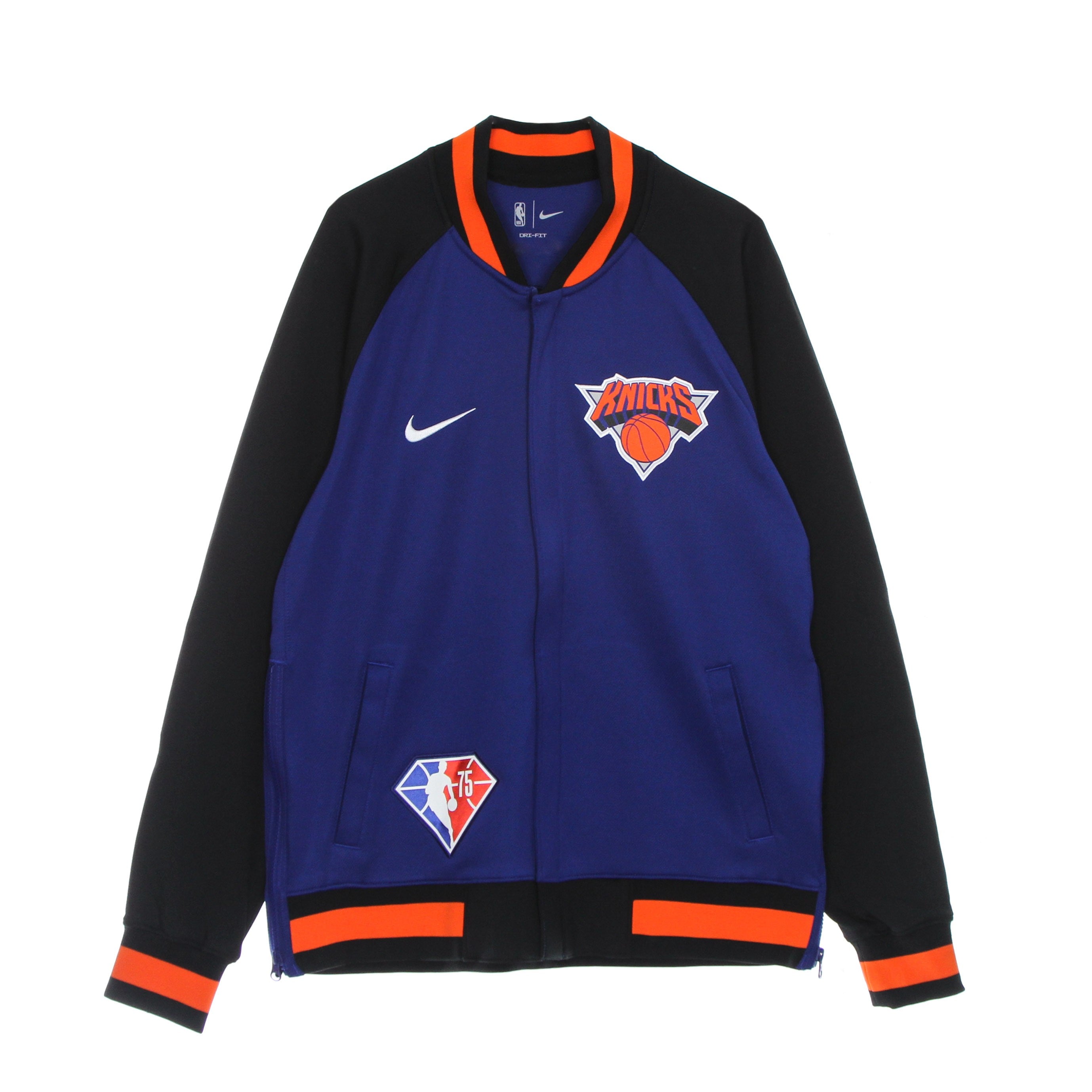 Nike Nba, Felpa Leggera College Uomo Nba Dri Fit Showtime L/s Jacket Neykni, Rush Blue/black/white