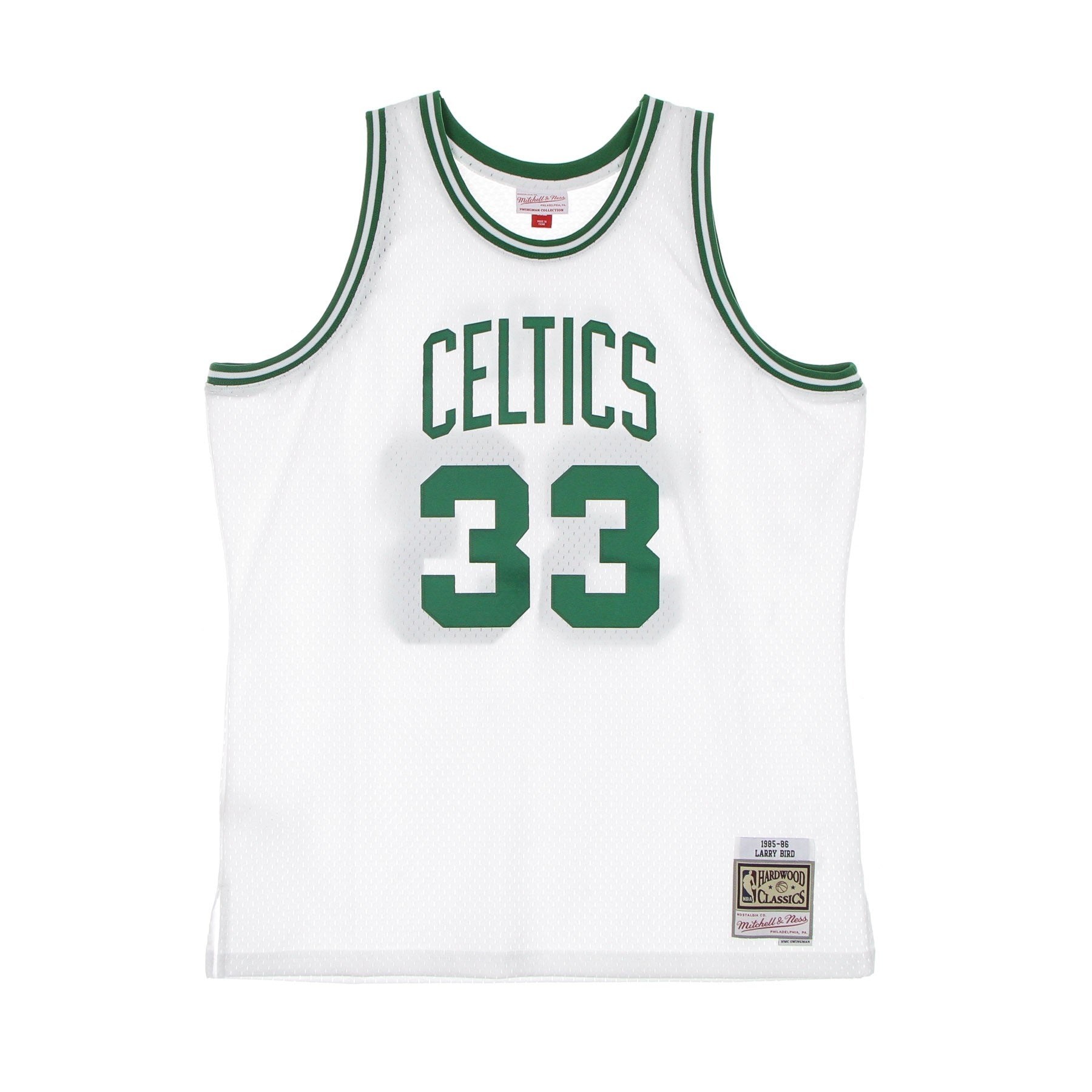 Mitchell & Ness, Canotta Basket Uomo Nba Swingman Jersey Hardwood Classics No 33 Larry Bird 1985-86 Boscel Home, 