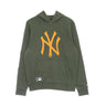 New Era, Felpa Cappuccio Uomo Mlb Seasonal Team Logo Hoodie Neyyan, New Olive/khaki