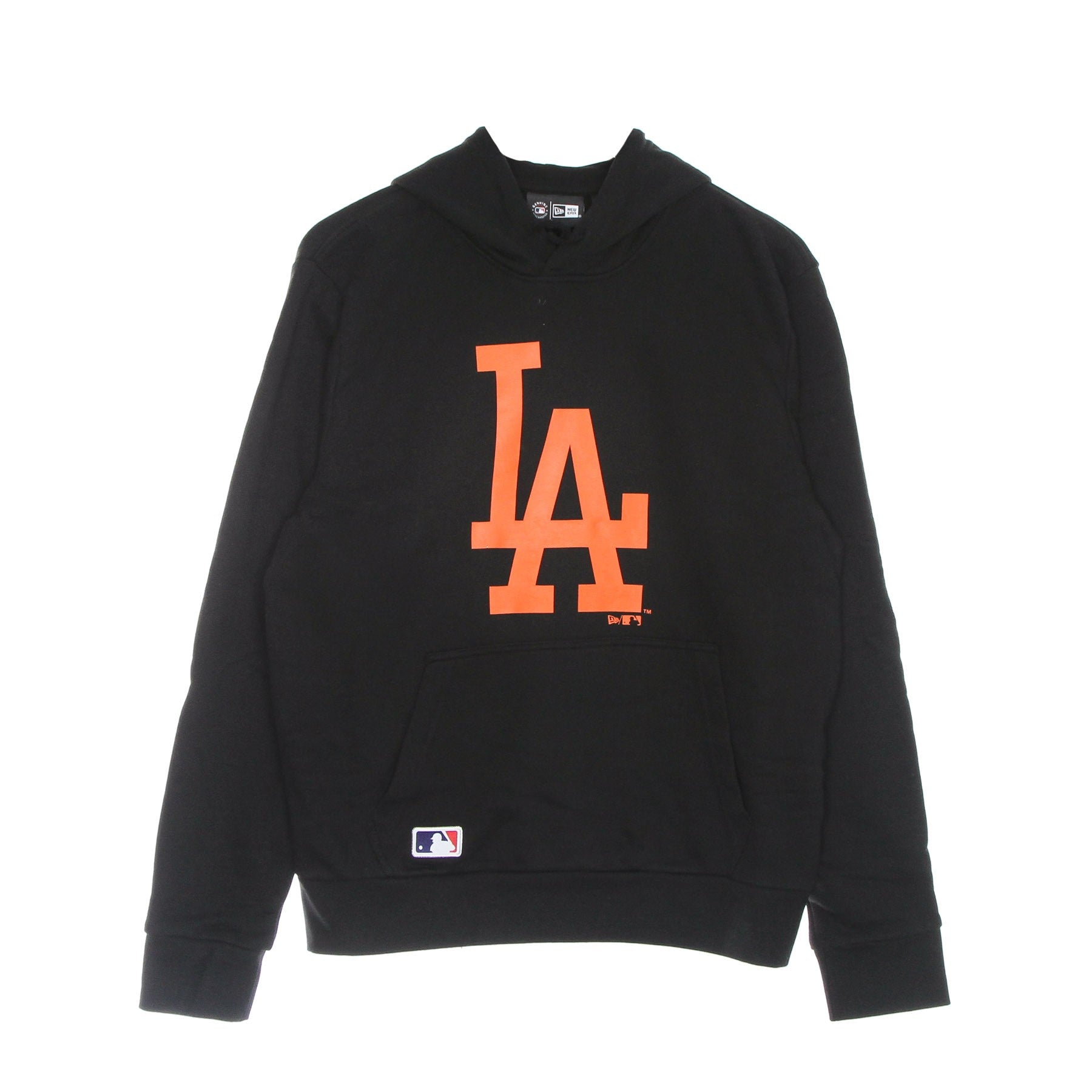 New Era, Felpa Cappuccio Uomo Mlb Seasonal Team Logo Hoodie Losdod, Black/dark Orange