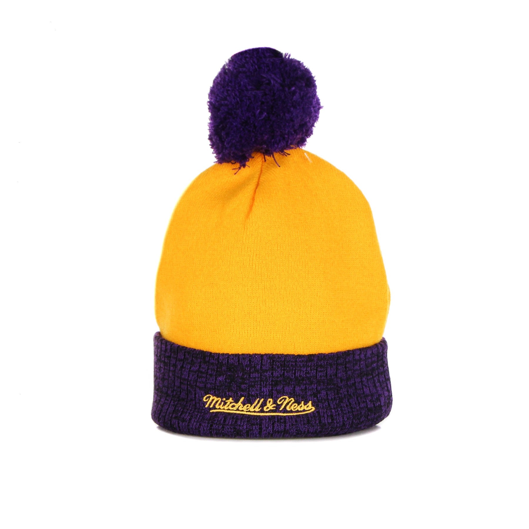 Cappello Pom Pom Uomo Nba Two Tone Pom Beanie Hardwood Classics Loslak Yellow