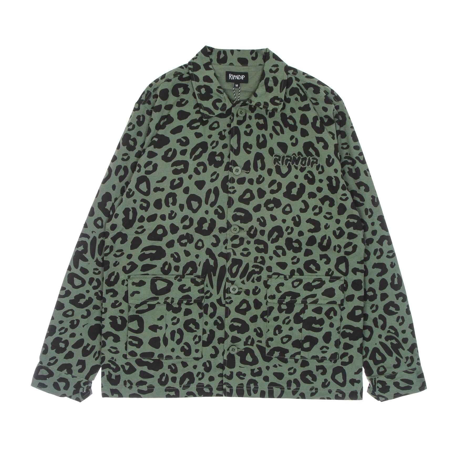 Ripndip, Giacca Coach Jacket Uomo Spotted Military Jacket, Olive