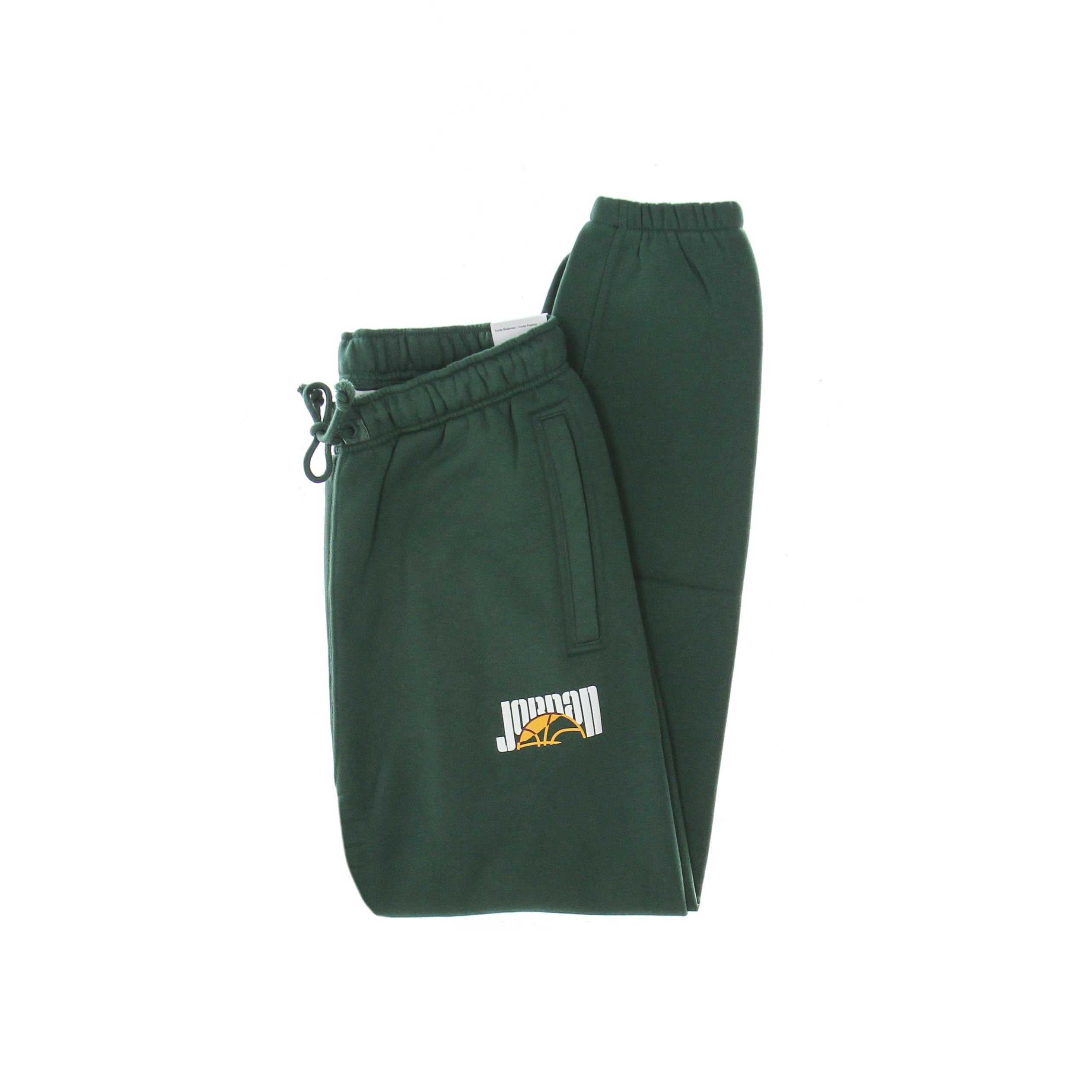 Jordan, Pantalone Tuta Felpato Uomo Sport Dna Hbr Fleece Pant, Noble Green/black