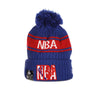 New Era, Cappello Pom Pom Uomo Nba Draft Knit Logo, Royal/red