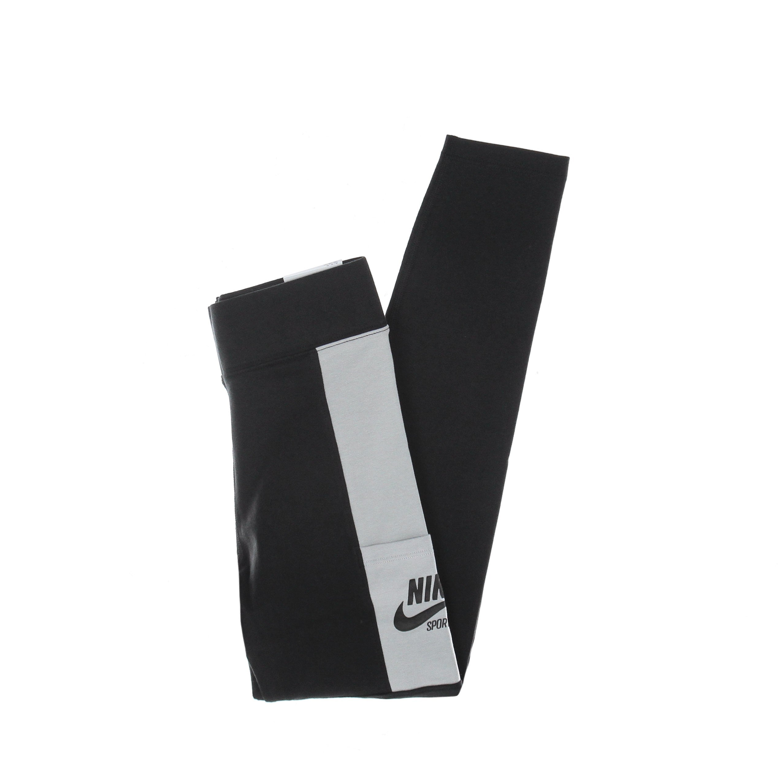 Nike, Leggins Ragazza Heritage Legging, Black/lt Smoke Grey/black