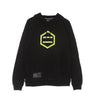 Dolly Noire, Felpa Leggera Cappuccio Uomo Logo Dlynr Hoodie, Black/yellow