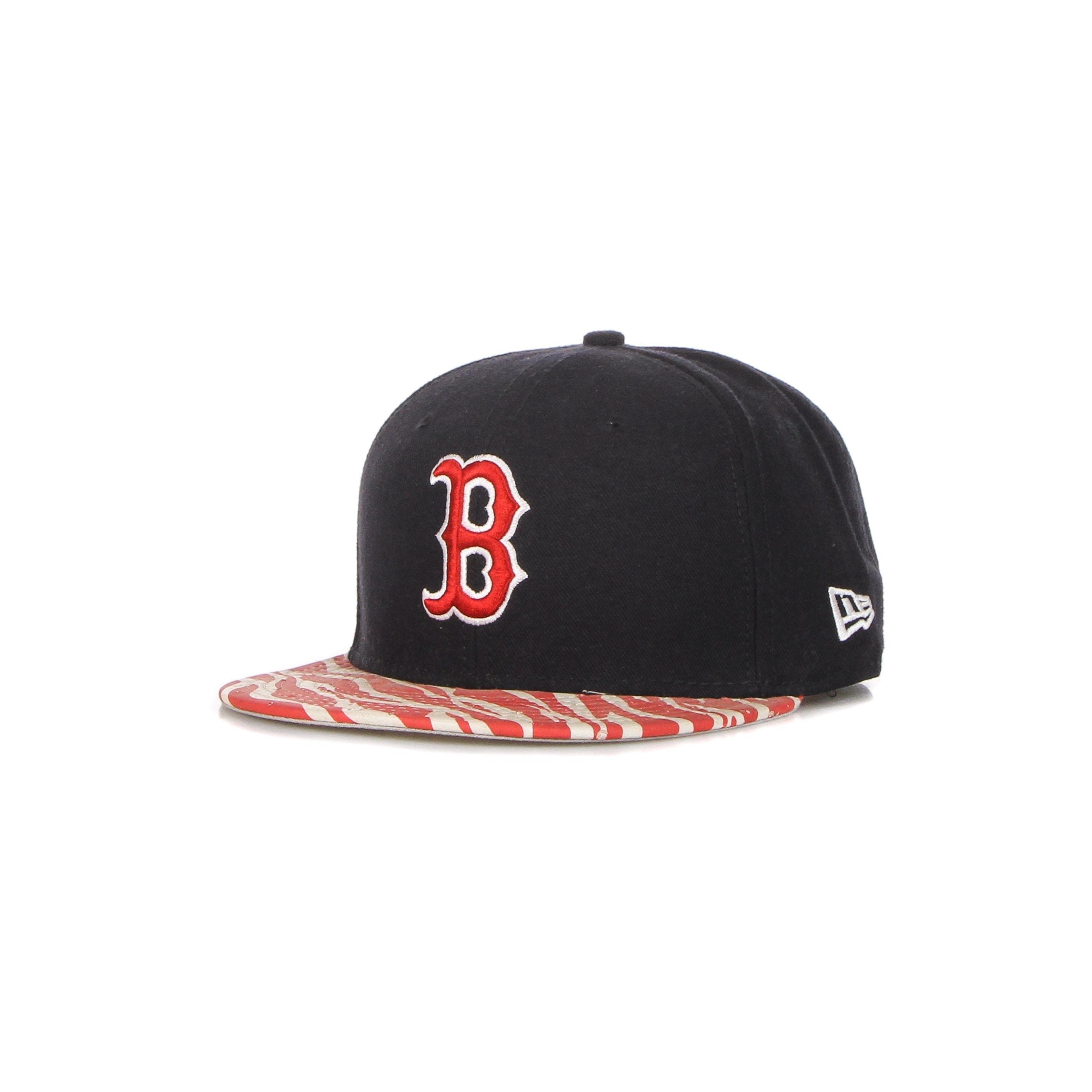 New Era, Cappellino Visiera Piatta Uomo New Era Cap Strapback Mlb "boston Red Sox" Animal Visor Navy/red, Unico