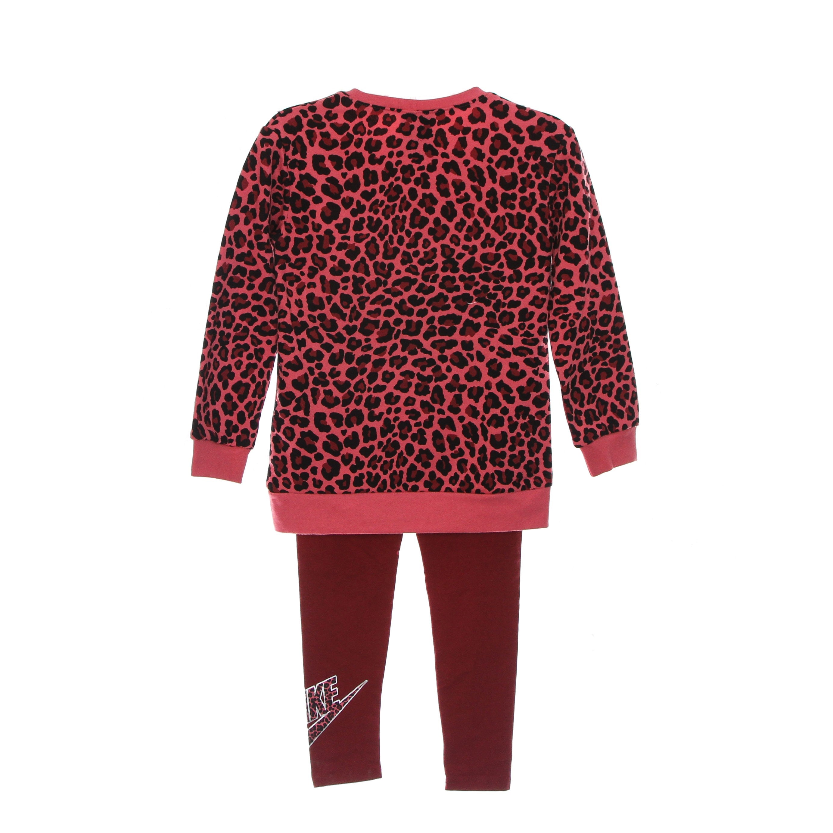 Nike, Completo Tuta Bambina Fleece Crew& Legging Set, 