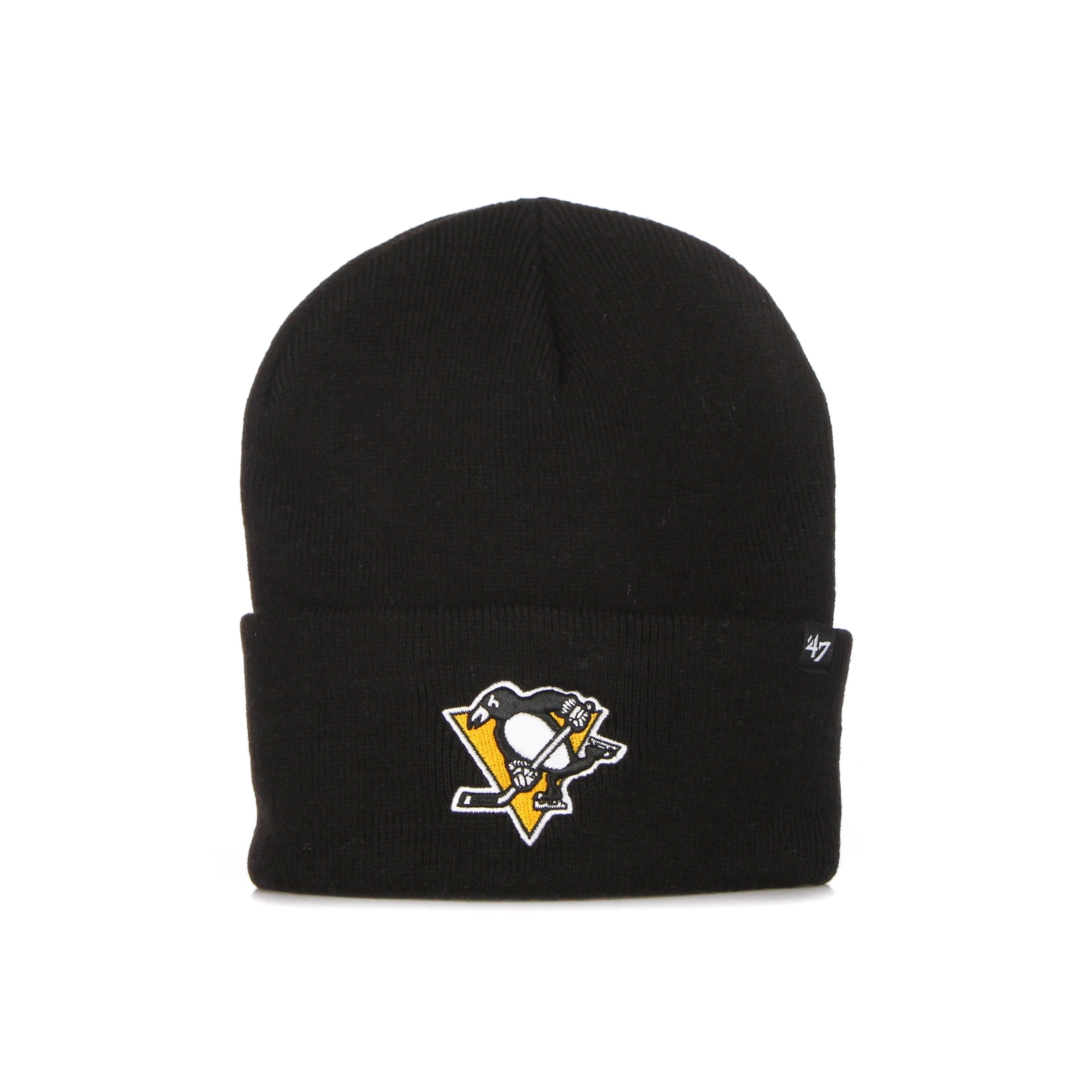 47 Brand, Cappello Uomo Nhl Haymaker Cuff Knit Pitpen, Black