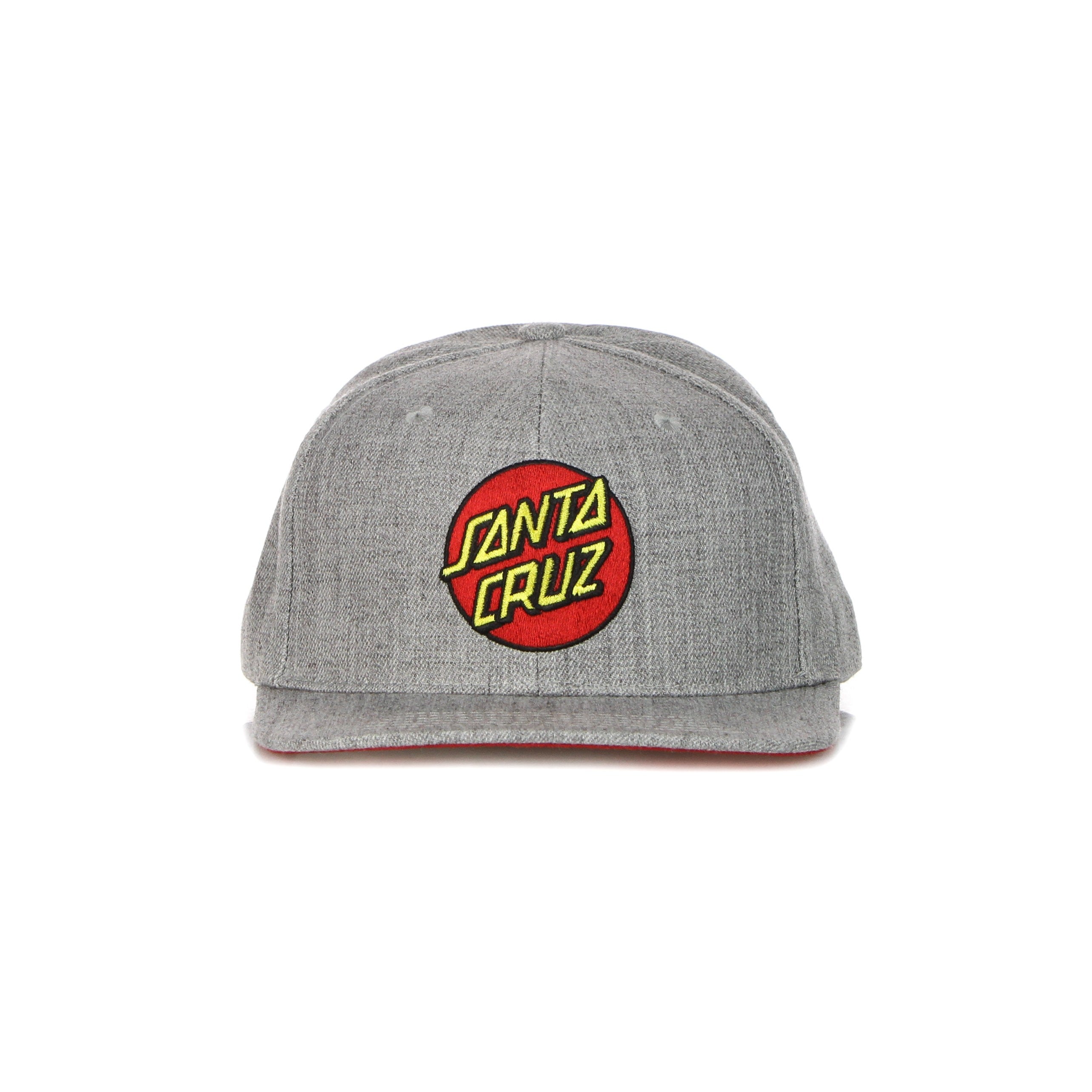 Santa Cruz, Cappellino Visiera Piatta Uomo Classic Dot Snapback, Heather Grey