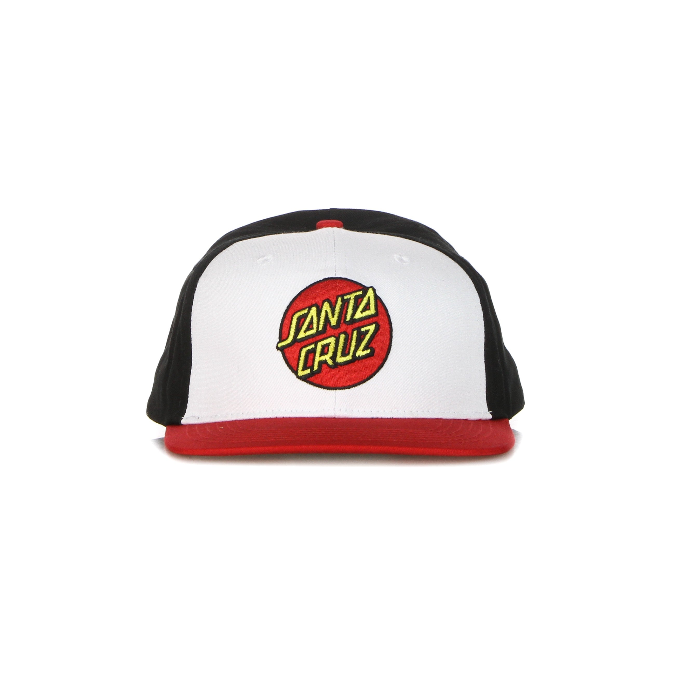 Klassische Dot Snapback Herren-Flachschirmmütze Weiß/Schwarz/Rot