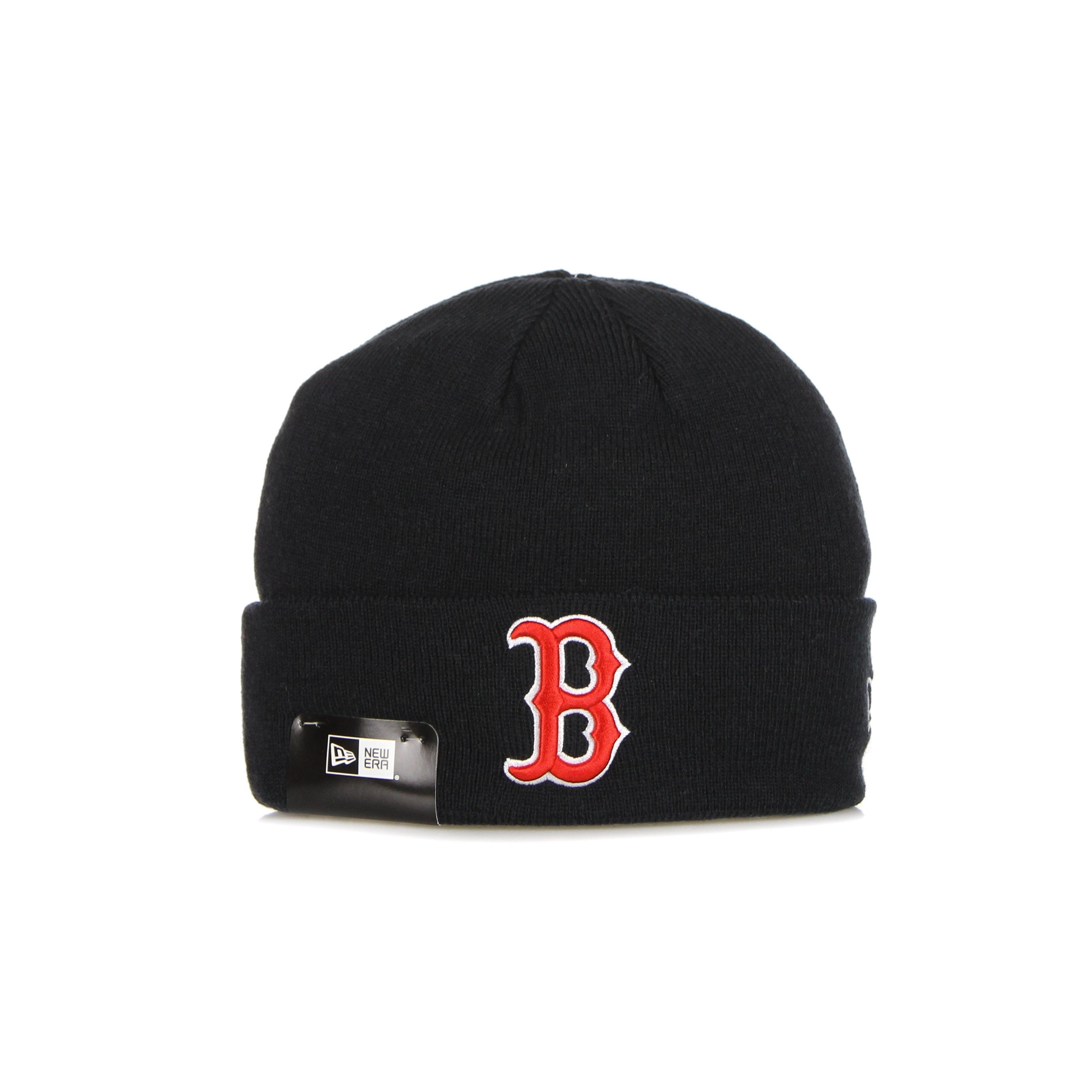 New Era, Cappello Uomo Mlb Essential Cuff Knit Bosred, Black/original Team Colors