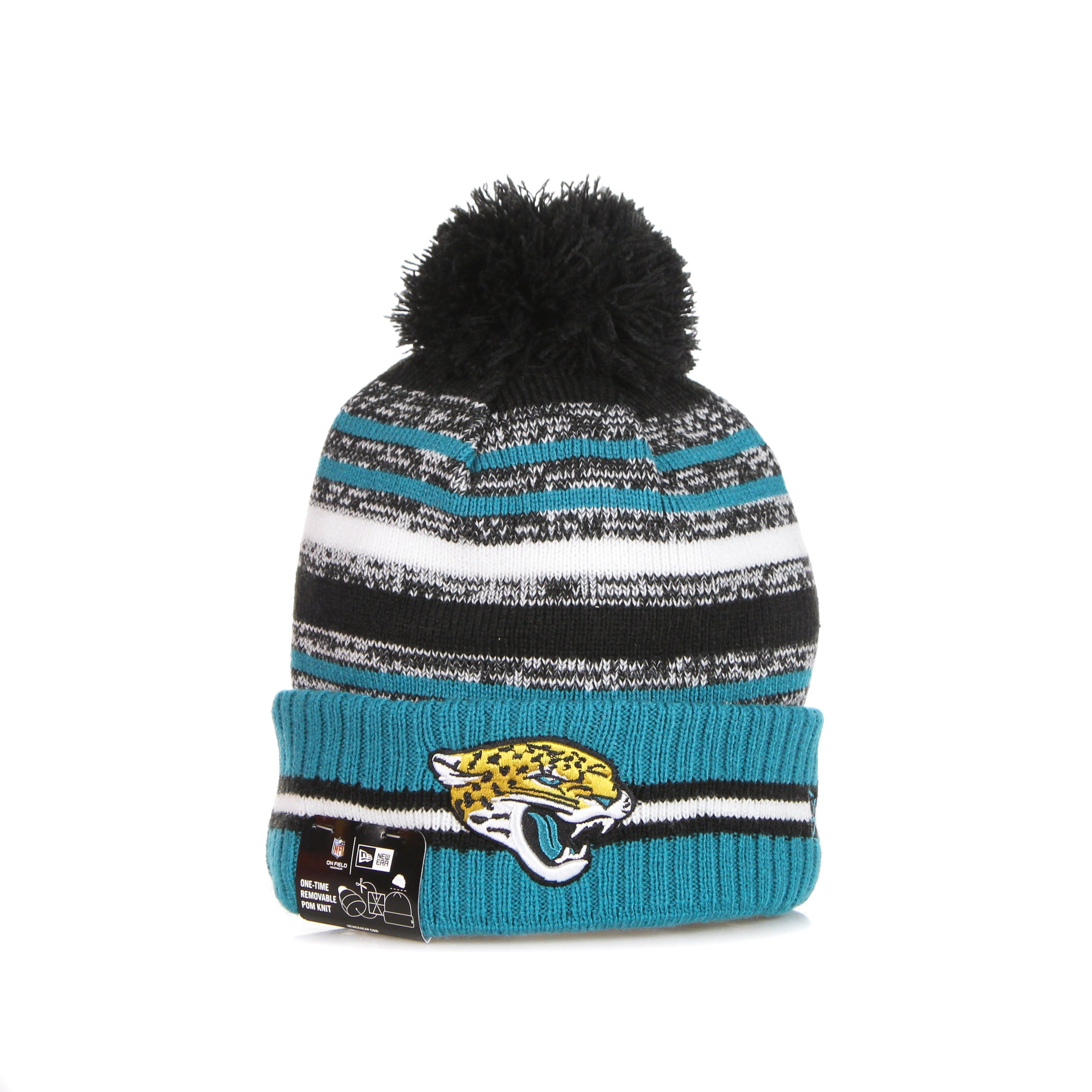 New Era, Cappello Pom Pom Uomo Nfl Sport Knit Jacjag, Original Team Colors