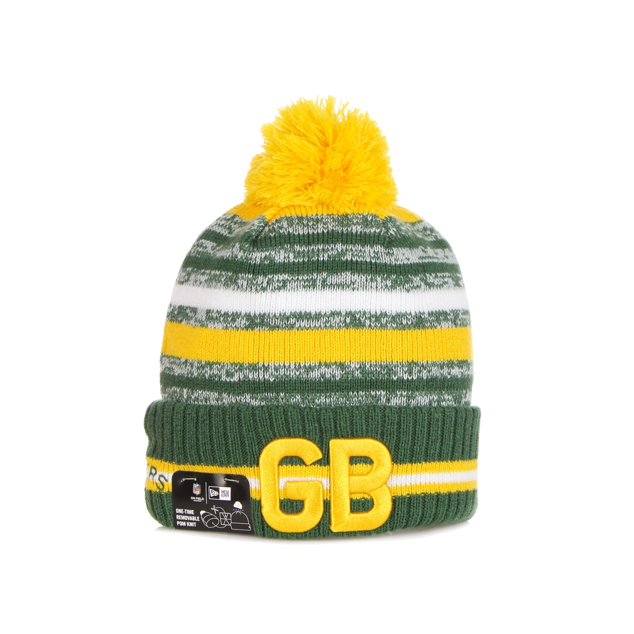 New Era, Cappello Pom Pom Uomo Nfl Sport Knit Grepac, Original Team Colors