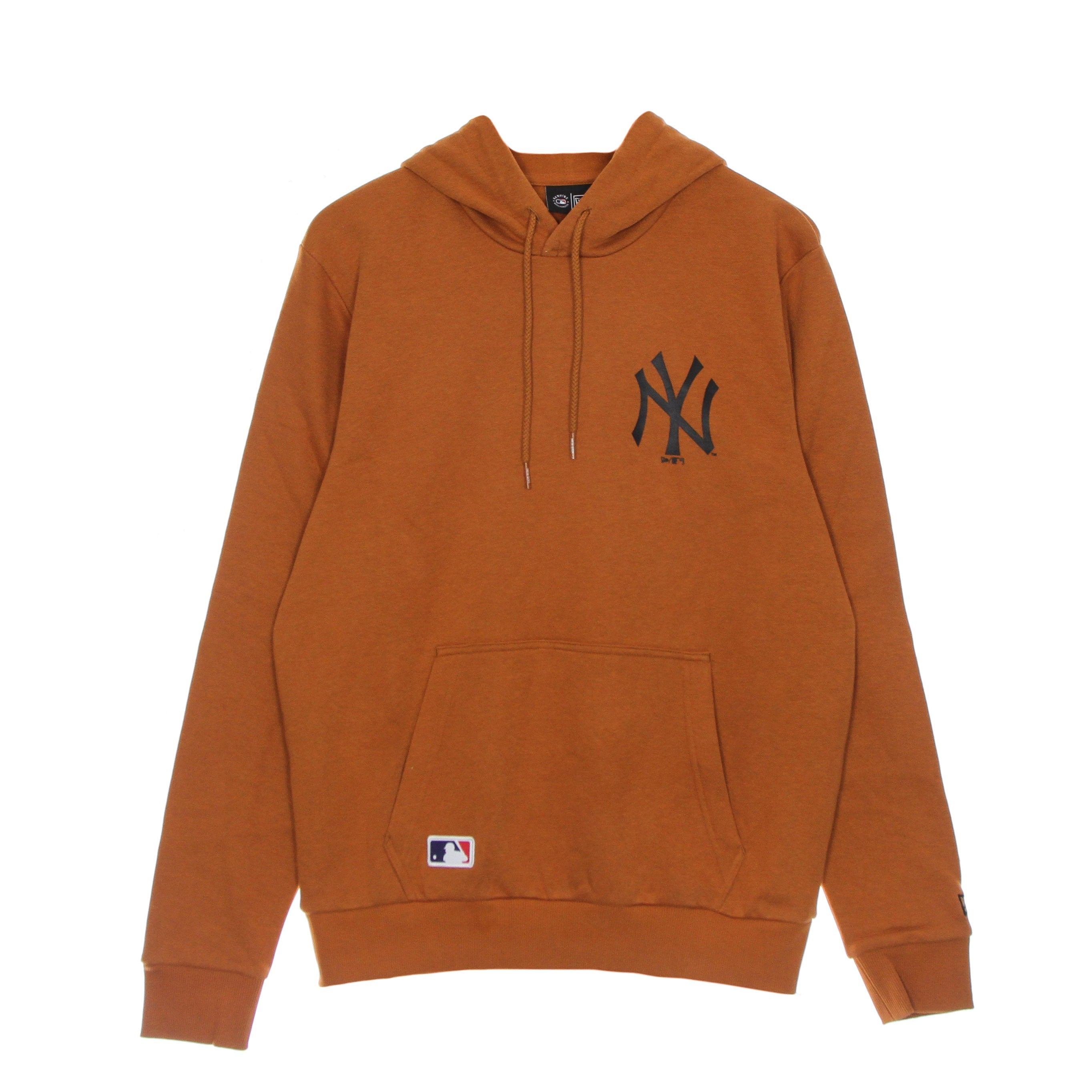 New Era, Felpa Cappuccio Uomo Mlb Left Chest Team Logo Hoody Neyyan, Toffee/black