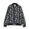 New Era, Giubbotto Bomber Uomo Nba All Over Print Distressed Logo Bomber Jacket Chibul, Black