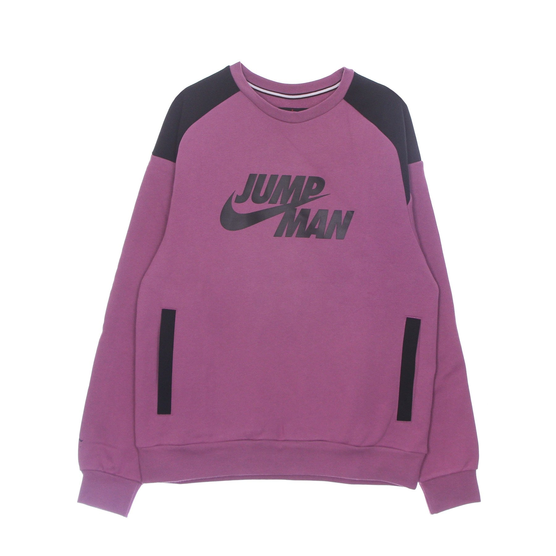 Jordan, Felpa Girocollo Uomo Jumpman Fleece Crew, Light Bordeaux/black