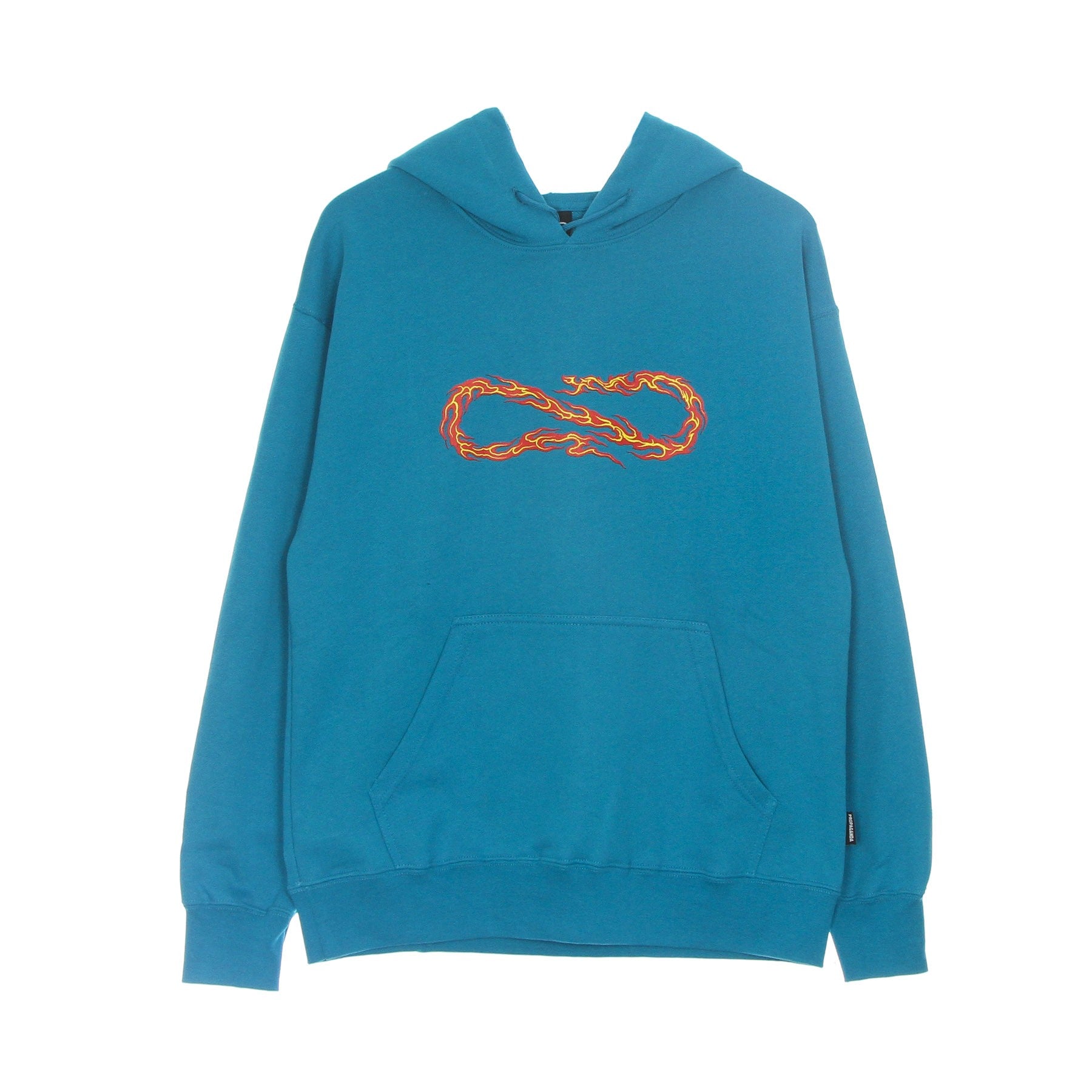 Propaganda, Felpa Leggera Cappuccio Uomo Logo Flame Hoodie, Turquoise