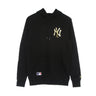 New Era, Felpa Cappuccio Uomo Mlb Team Logo Metallic Print Neyyan, Black/gold