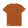 New Era, Maglietta Uomo Mlb Left Chest Team Logo Tee Neyyan, Toffee/black