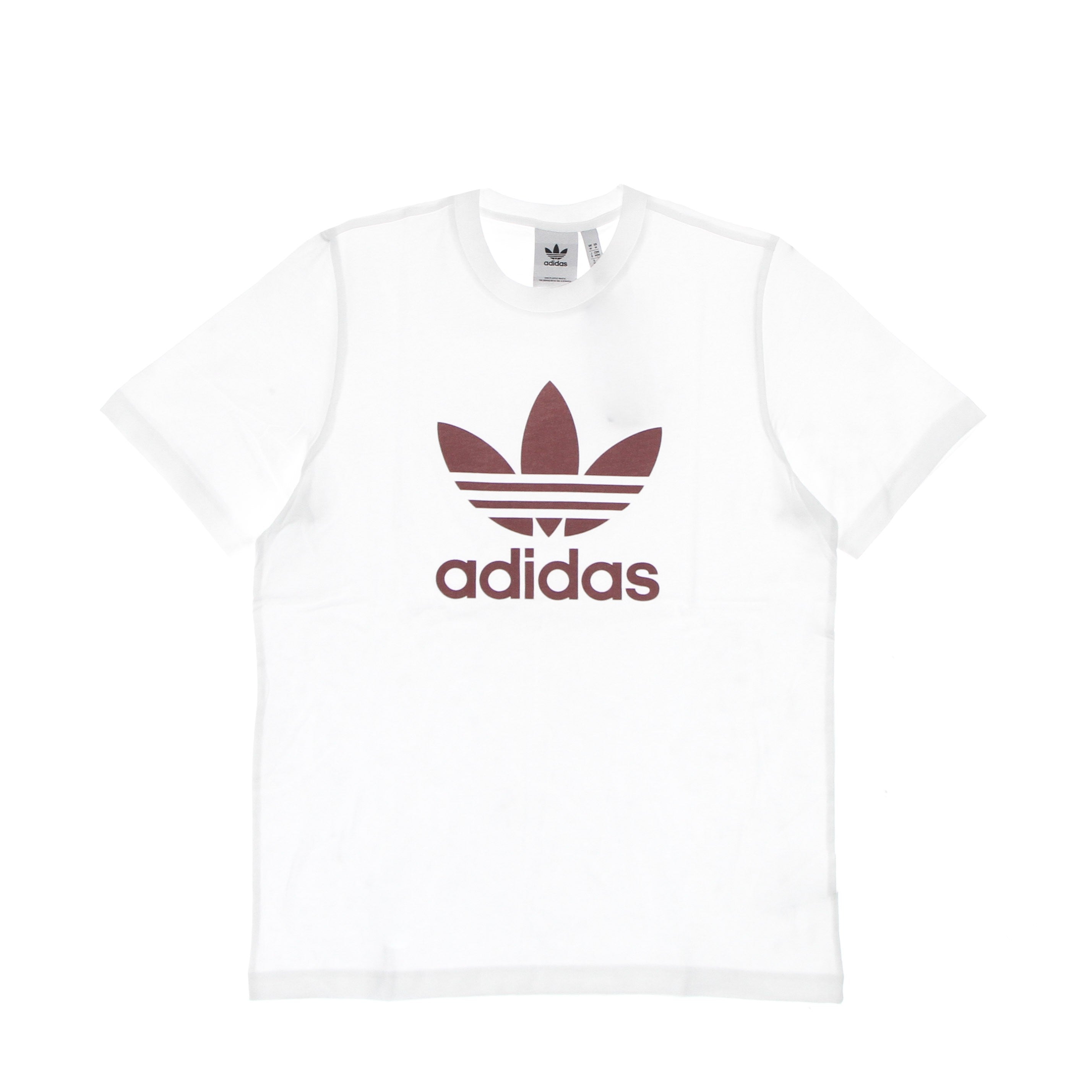 Adidas, Maglietta Uomo Trefoil Tee, White/quiet Crimson