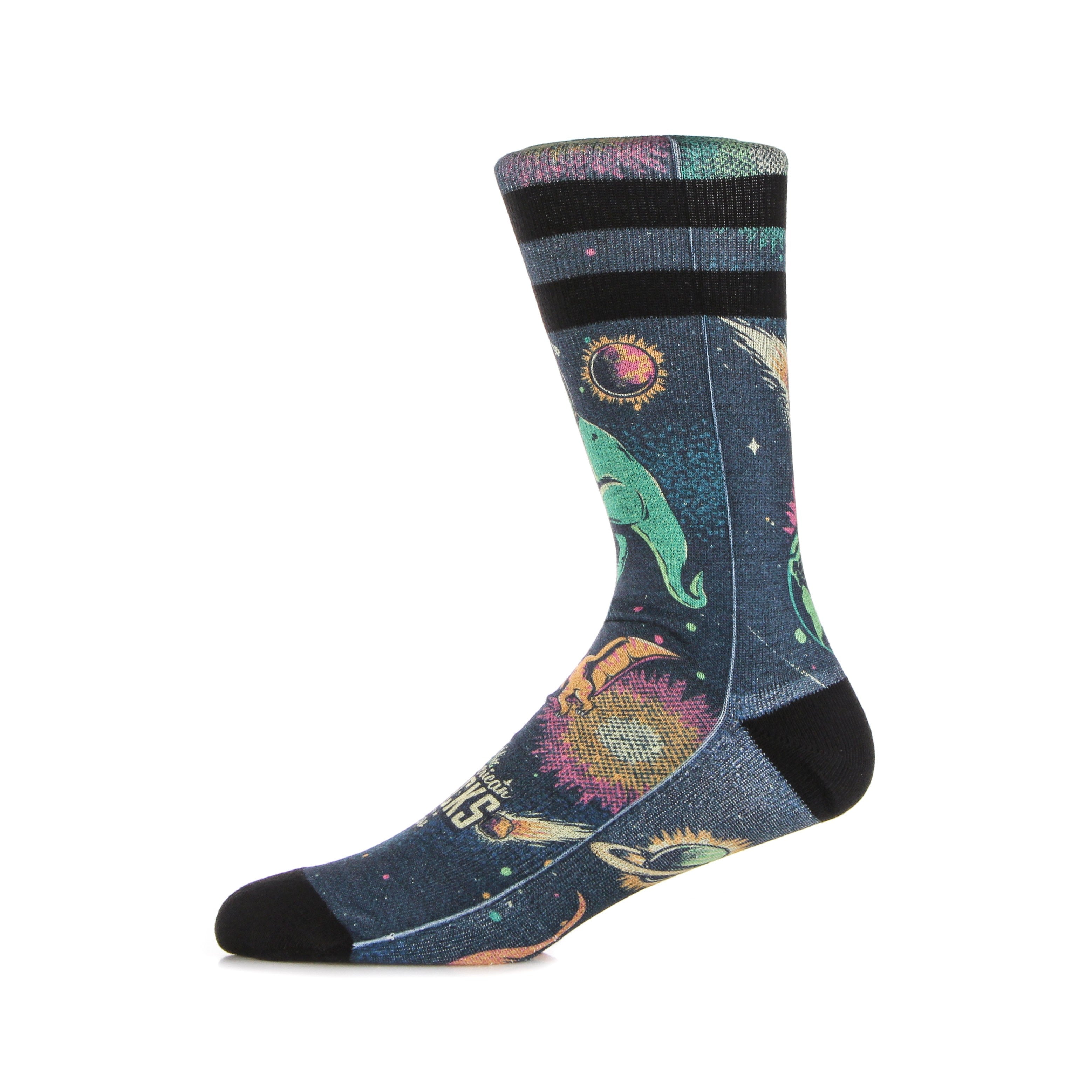 American Socks, Calza Media Uomo Signature Space Dino, Multi