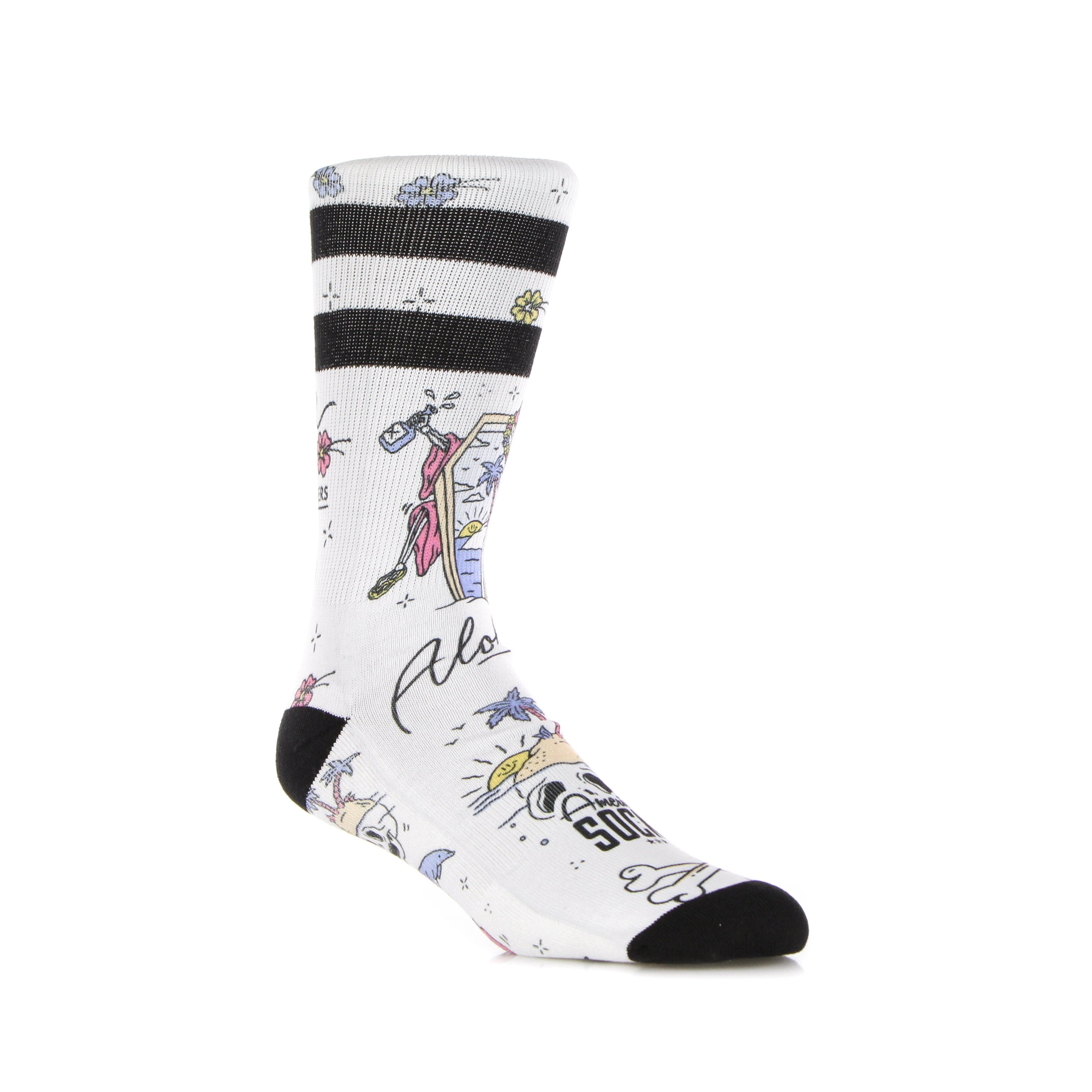 American Socks, Calza Media Uomo Signature Live Now, White/multi