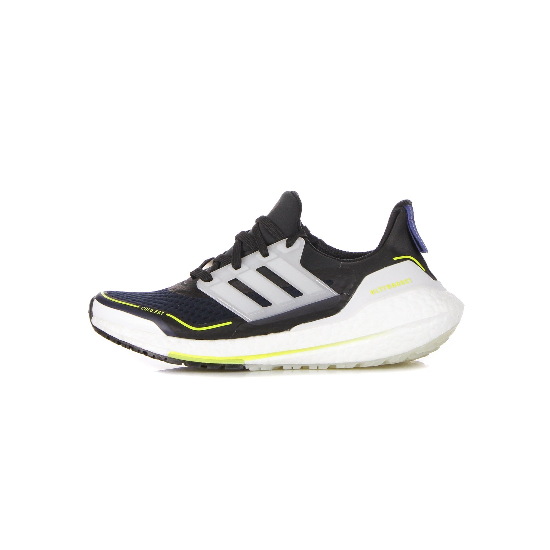 Adidas, Scarpa Bassa Uomo Ultraboost 21 Cold Rdy, Legend Ink/crystal White/acid Yellow