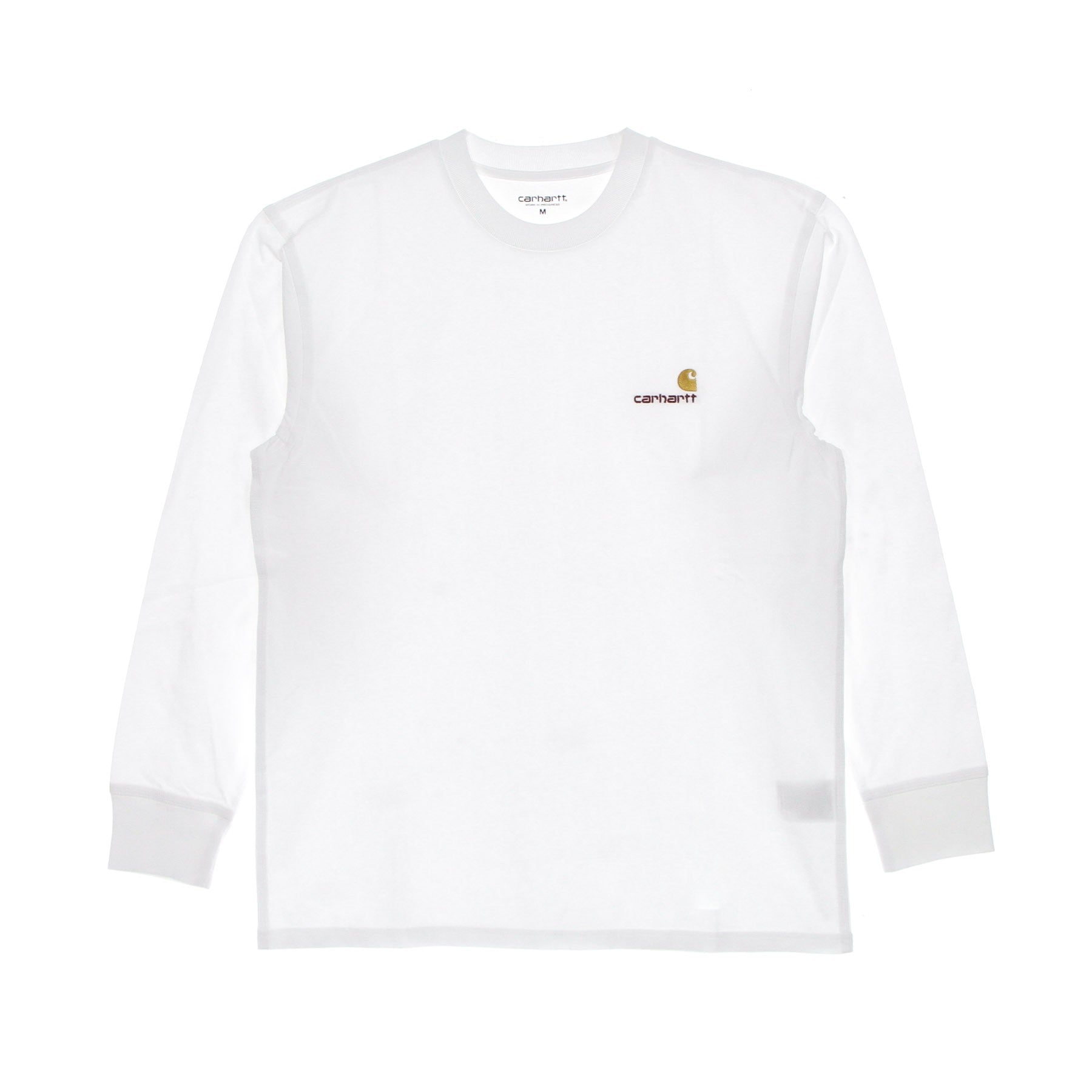 Carhartt Wip, Maglietta Manica Lunga Uomo American Script L/s Tee, White