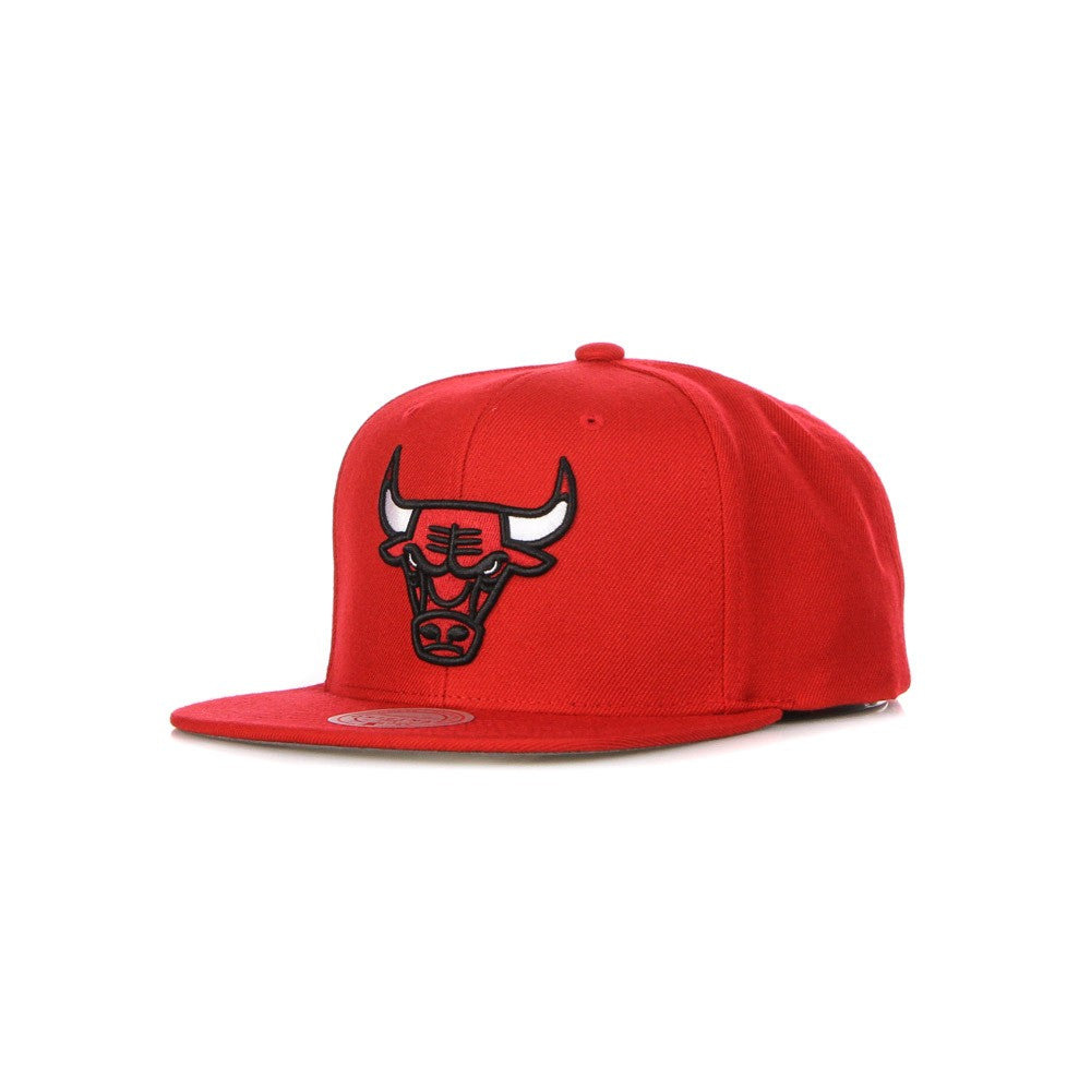 Mitchell & Ness, Cappellino Visiera Piatta Uomo Nba Team Ground 2.0 Snapback Chibul, Red