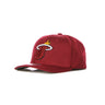 Mitchell & Ness, Cappellino Visiera Curva Uomo Nba Team Ground 2.0 Stretch Snapback Miahea, Maroon