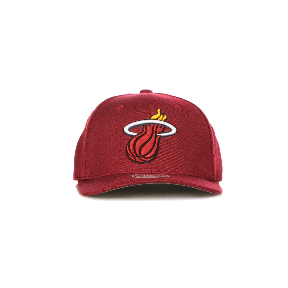 Mitchell & Ness, Cappellino Visiera Curva Uomo Nba Team Ground 2.0 Stretch Snapback Miahea, Maroon