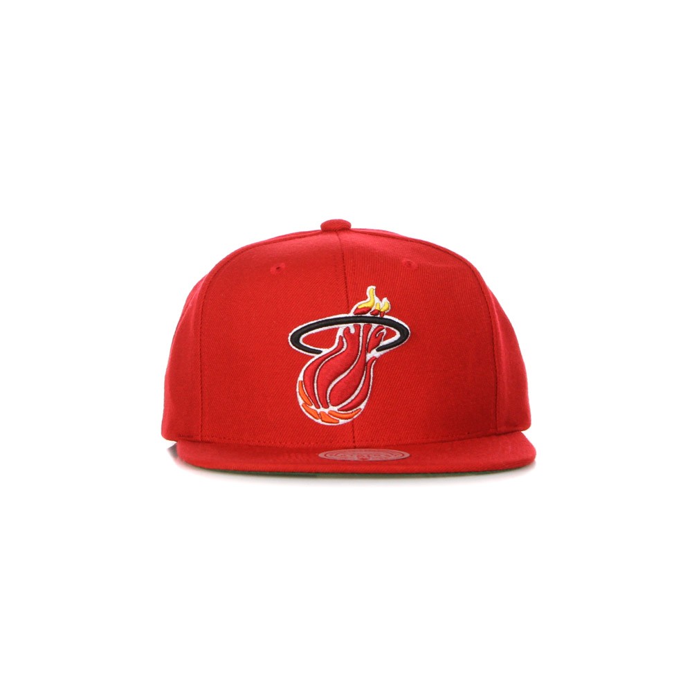 Mitchell & Ness, Cappellino Visiera Piatta Uomo Nba Team Ground 2.0 Snapback Hardwood Classics Miahea, Red