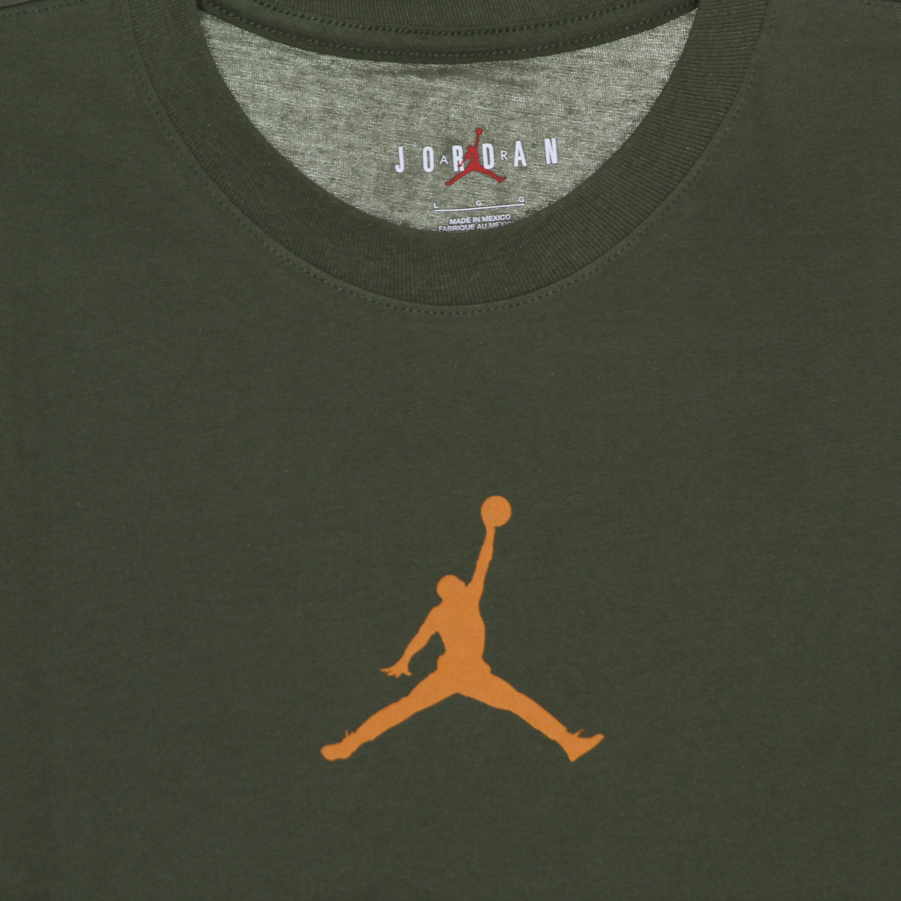 Herren T-Shirt M Jumpman Dry Fit Ss Crew Medium Olive/light Curry