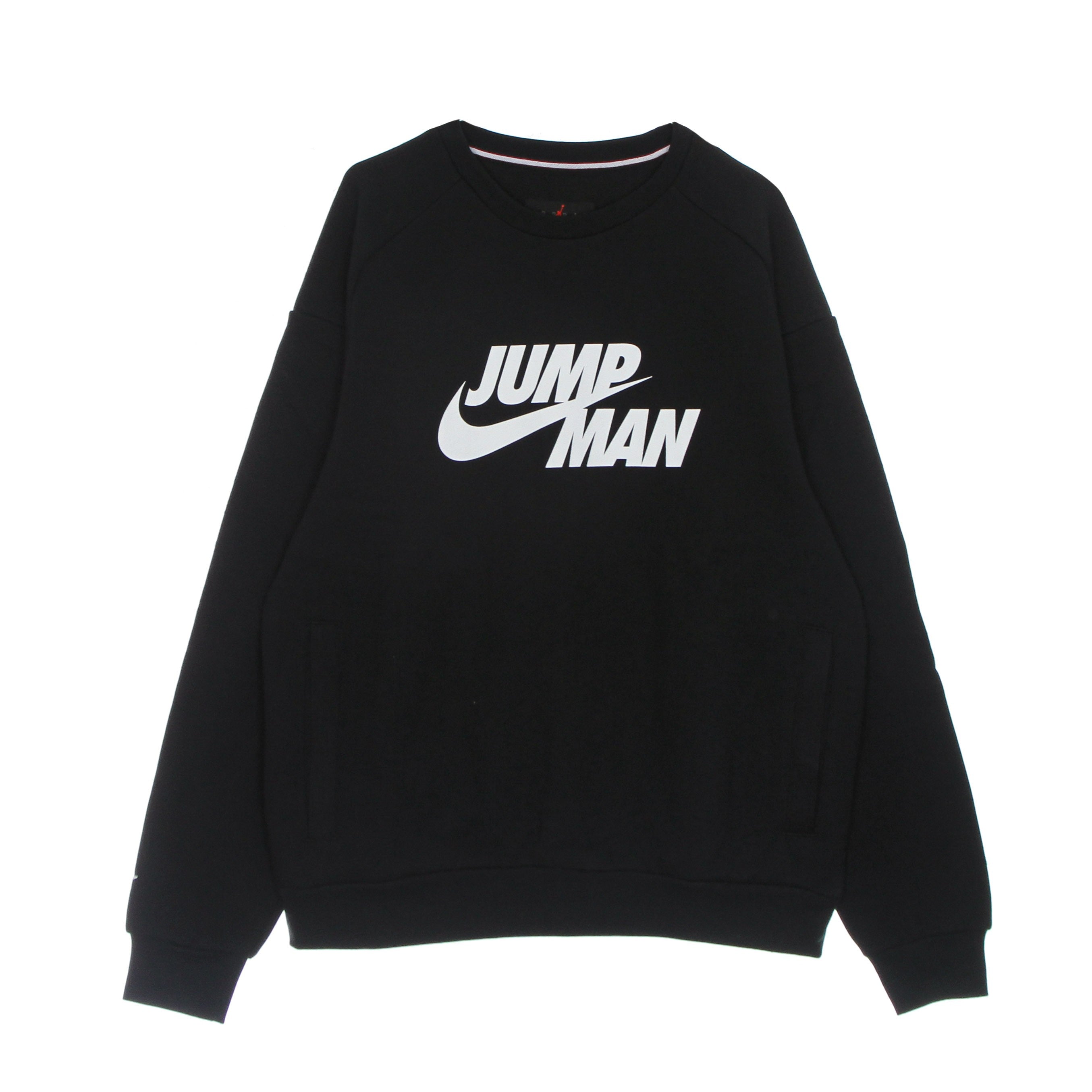 Jordan, Felpa Girocollo Uomo Jumpman Fleece Crew, Black/black