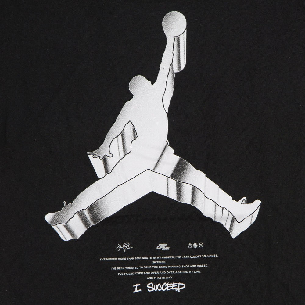 Jumpman X Nike Action Schwarzes Kinder-T-Shirt