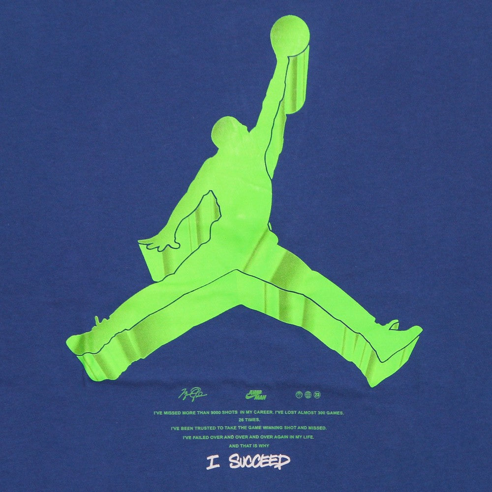 Jumpman boy t -shirt x nike action dk marina bleu