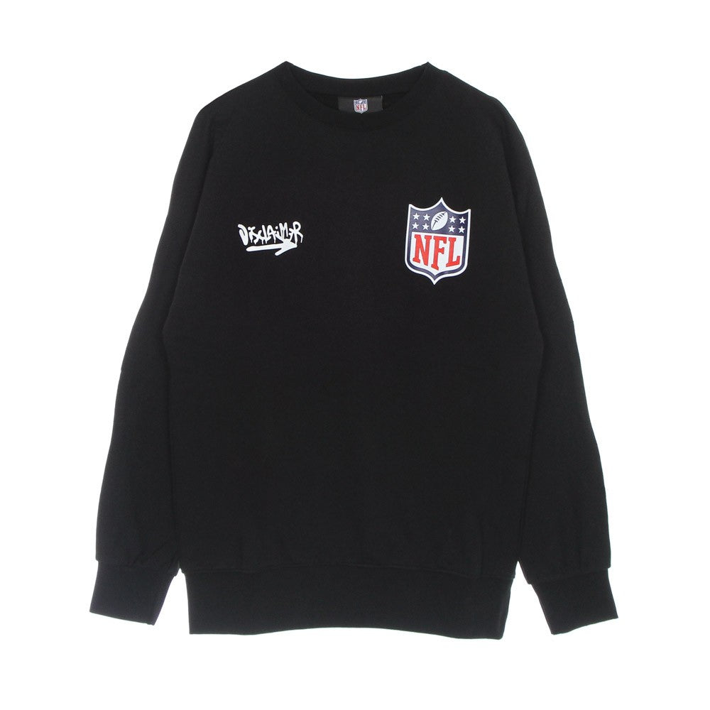 Felpa Leggera Girocollo Uomo Logo Crewneck X Nfl Black