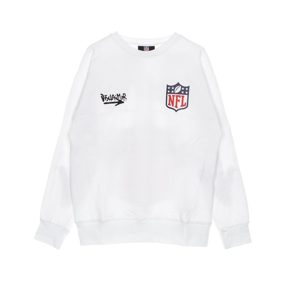 Felpa Leggera Girocollo Uomo Logo Crewneck X Nfl White