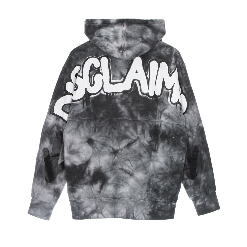 Men's Lightweight Hooded Sweatshirt Back Logo Tie Dye Hoodie Black