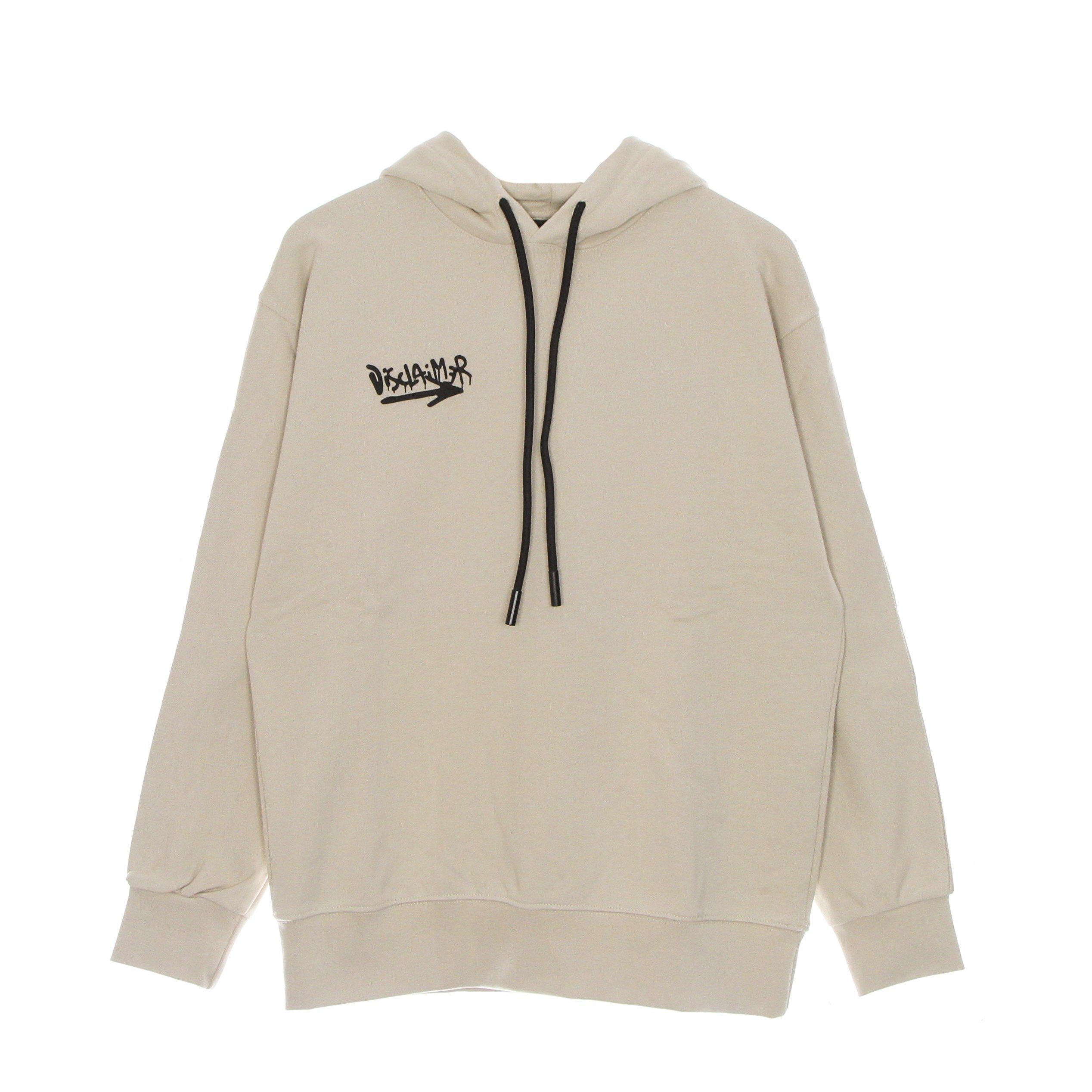 Felpa Leggera Cappuccio Uomo Back Logo Hoodie Safari/black/white