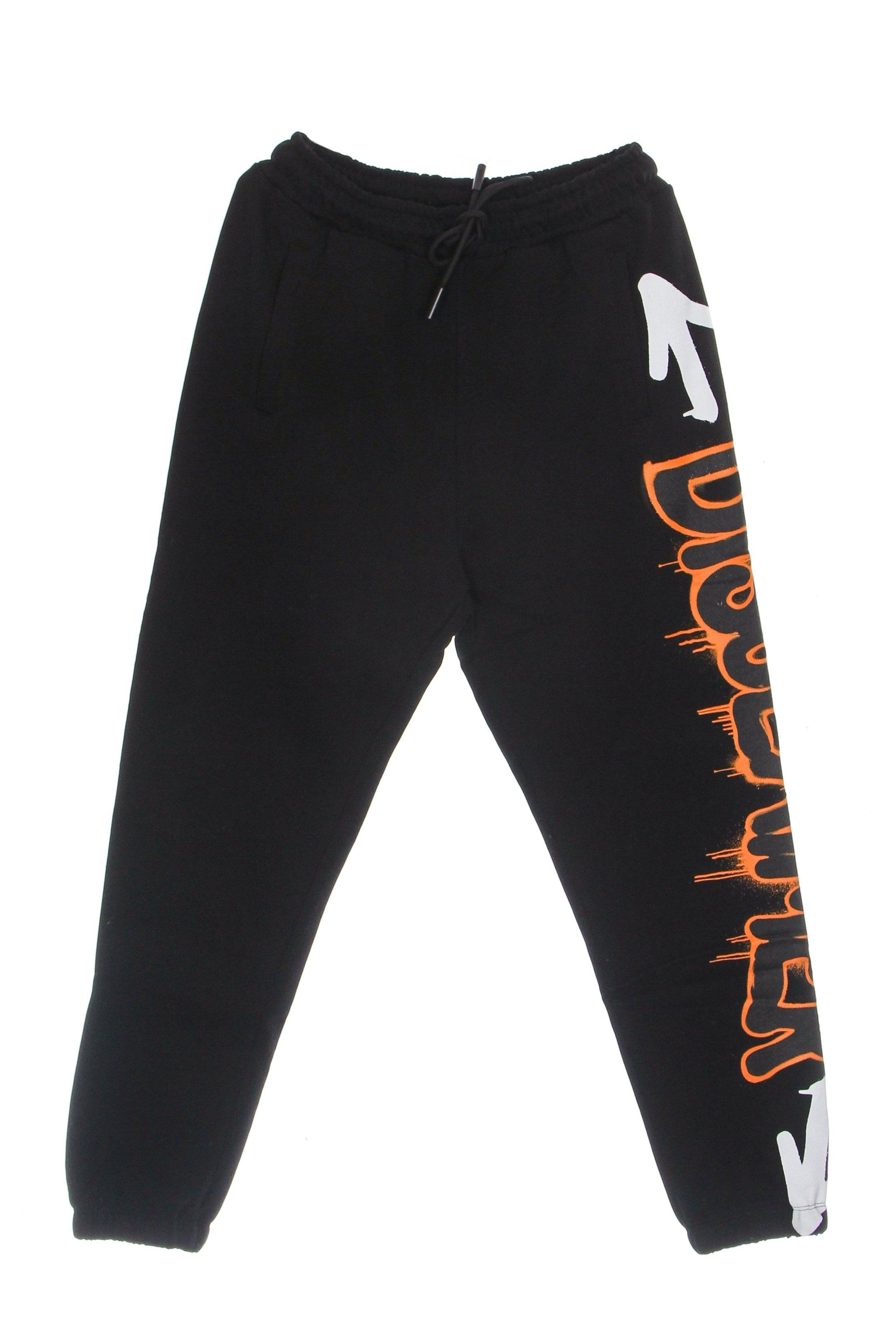 Pantalone Tuta Leggero Uomo Big Logo Pants Black/black/orange