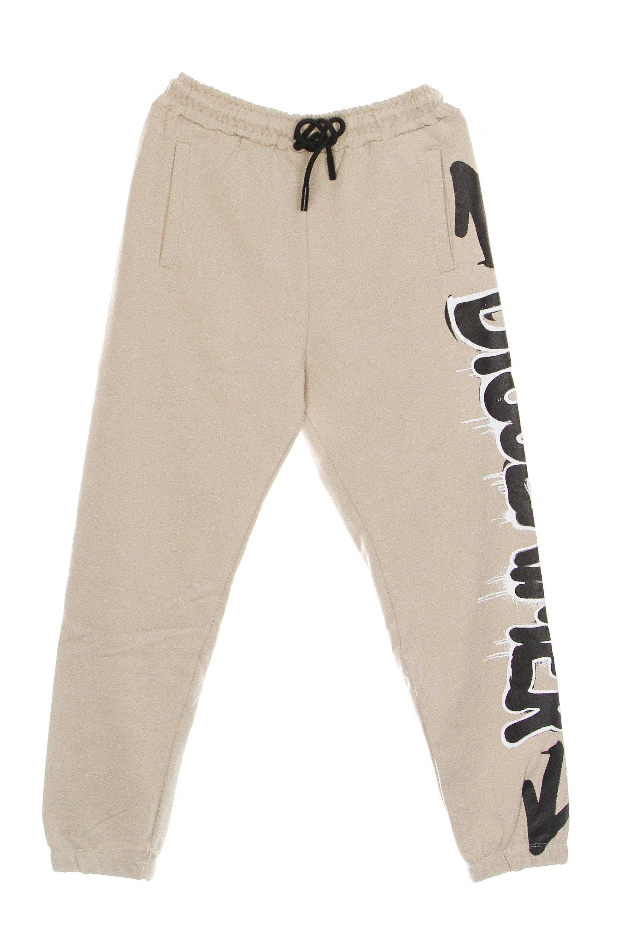 Lightweight Men's Tracksuit Pants Big Logo Pants Safari/black/white