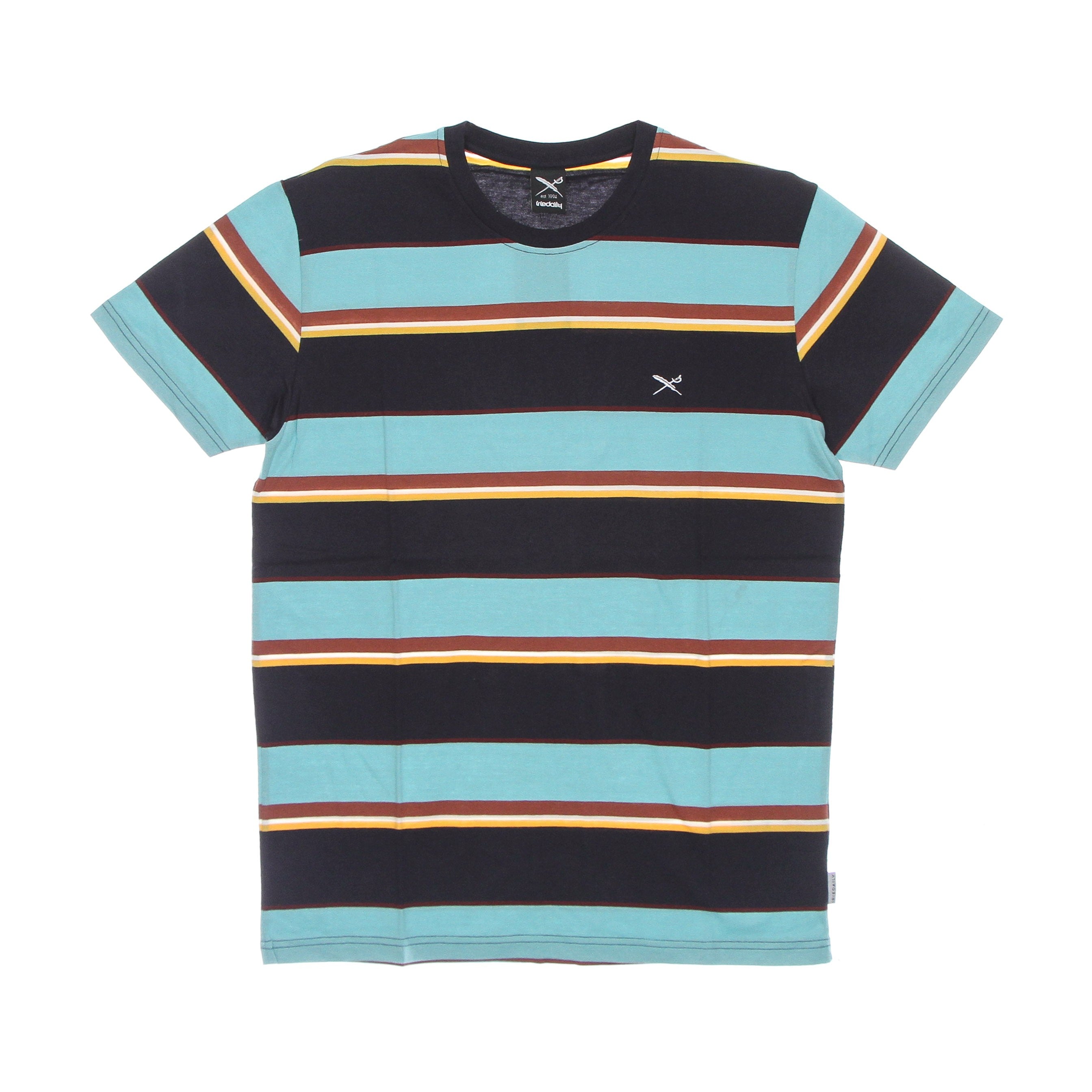 Iriedaily, Maglietta Uomo Big Tony Stripe Tee, Navy