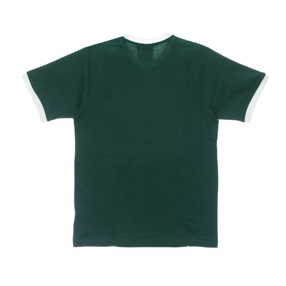 Camiseta verde colegial de 3 rayas