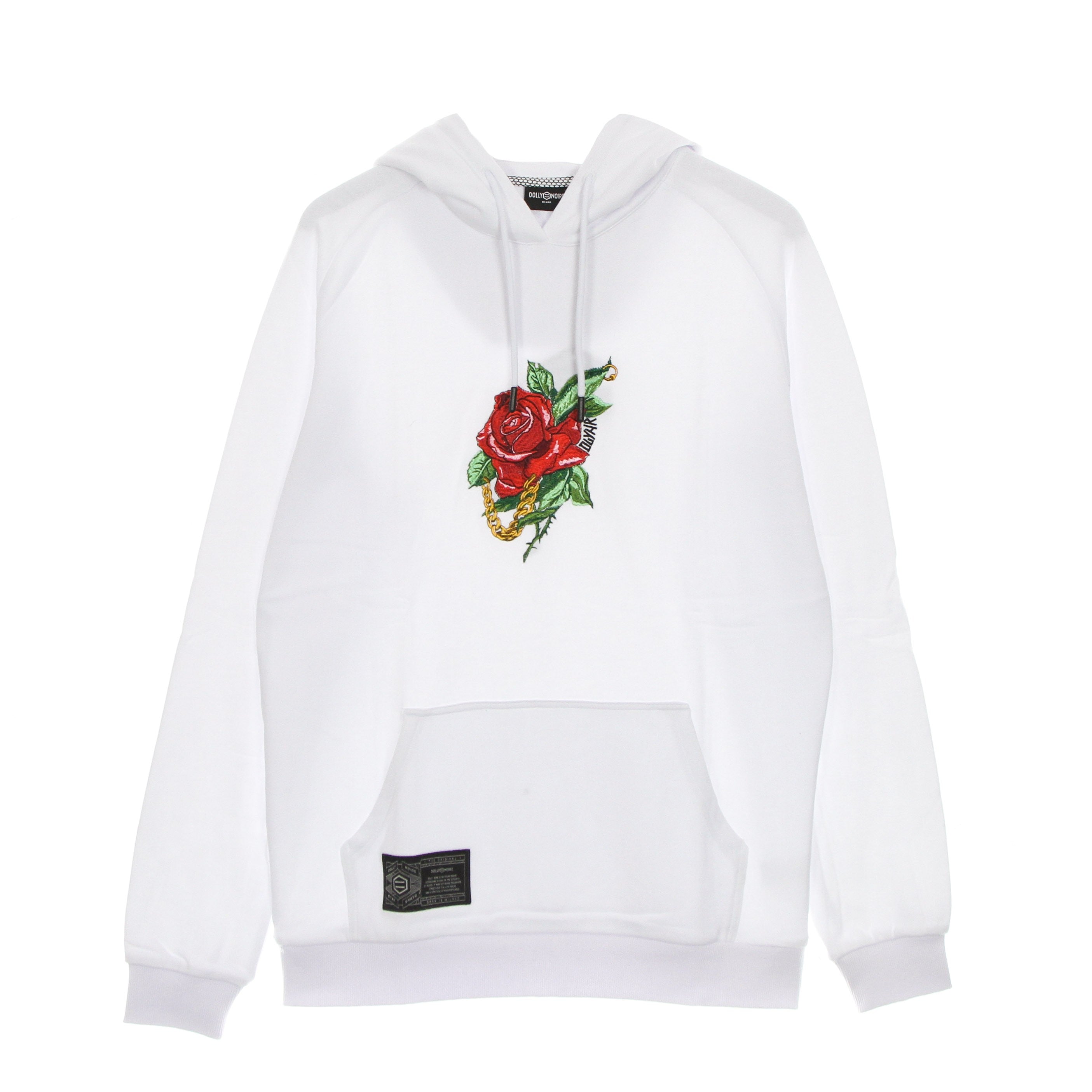 Dolly Noire, Felpa Leggera Cappuccio Uomo Rosa Hoodie, White