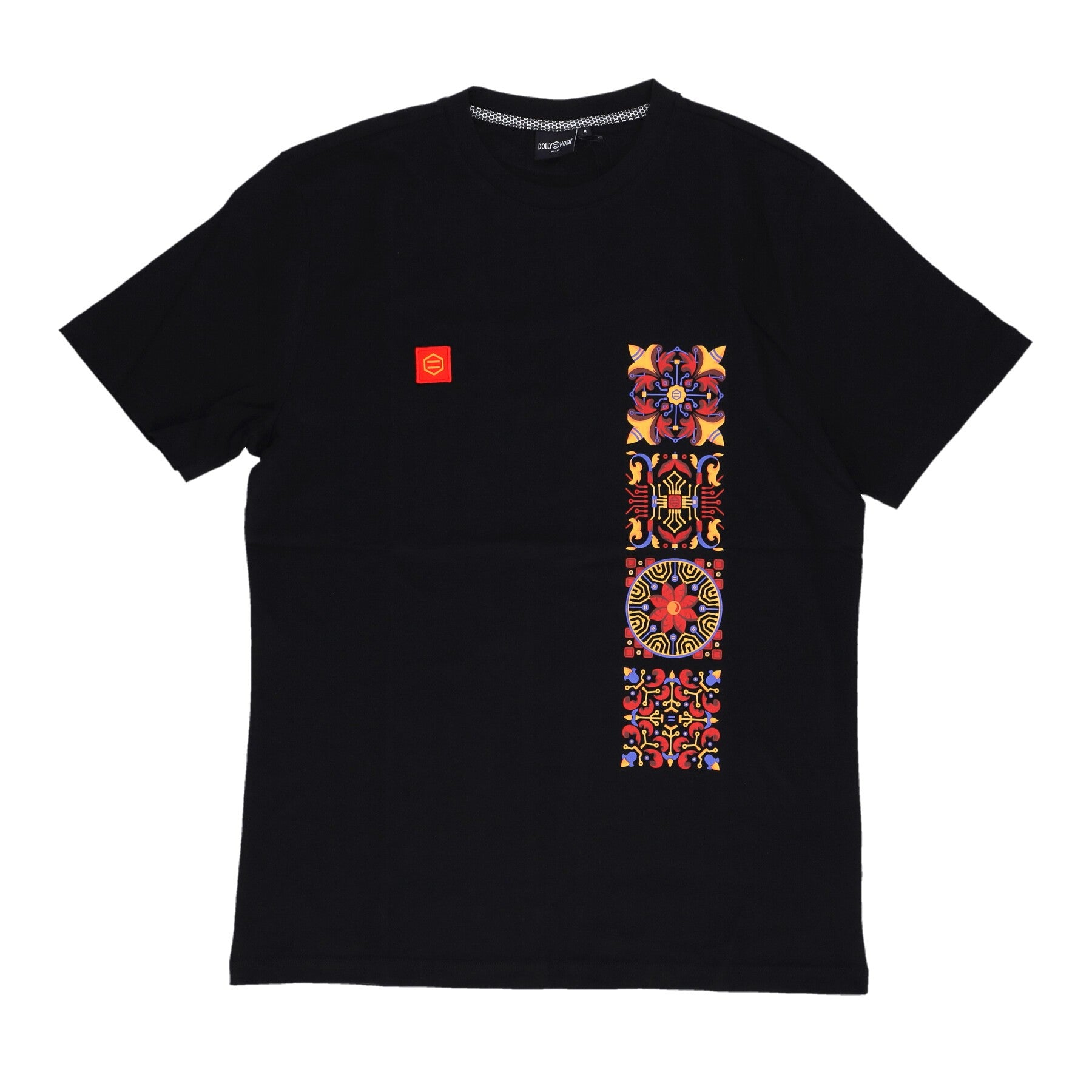 Dolly Noire, Maglietta Uomo Maioliche Rosse Tee, Black