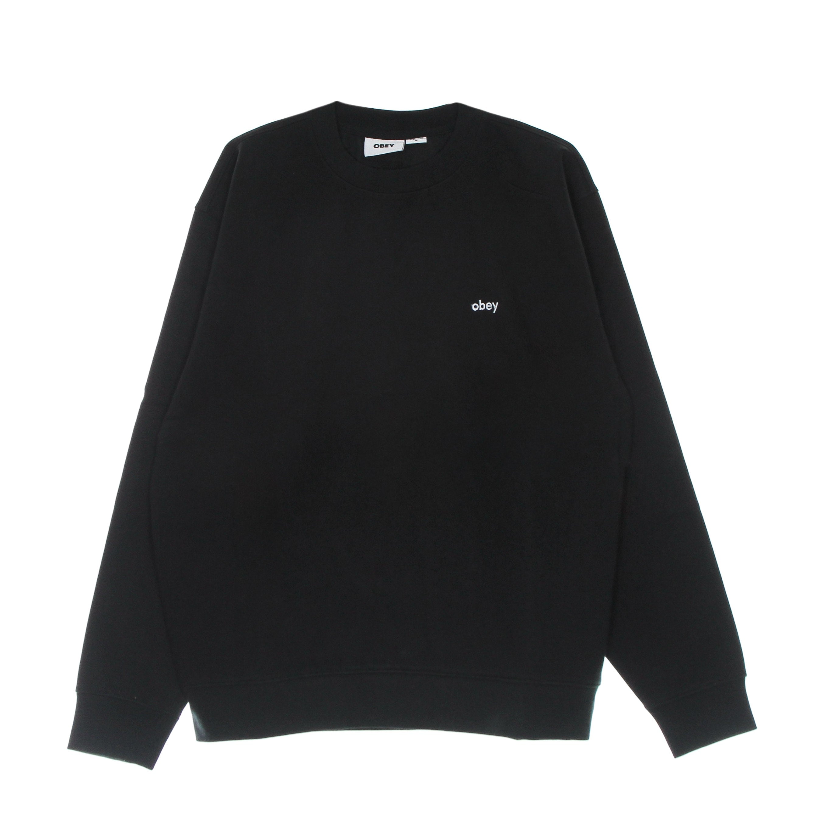 Obey, Felpa Girocollo Uomo Tab Crew Specialty Fleece, Black