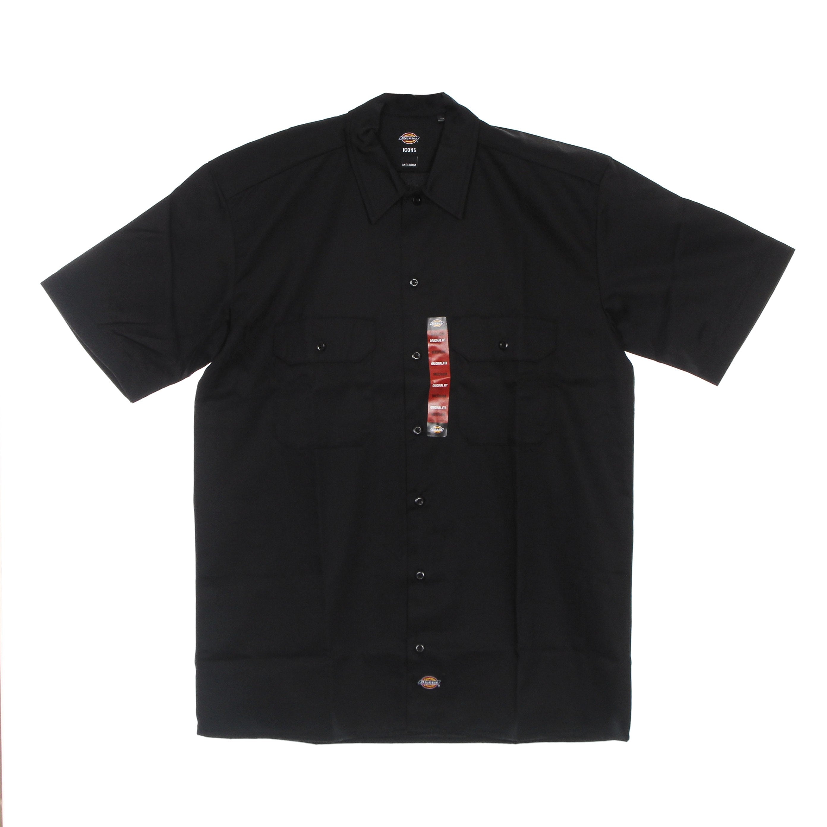 Camicia Manica Corta Uomo Work Shirt Rec Black